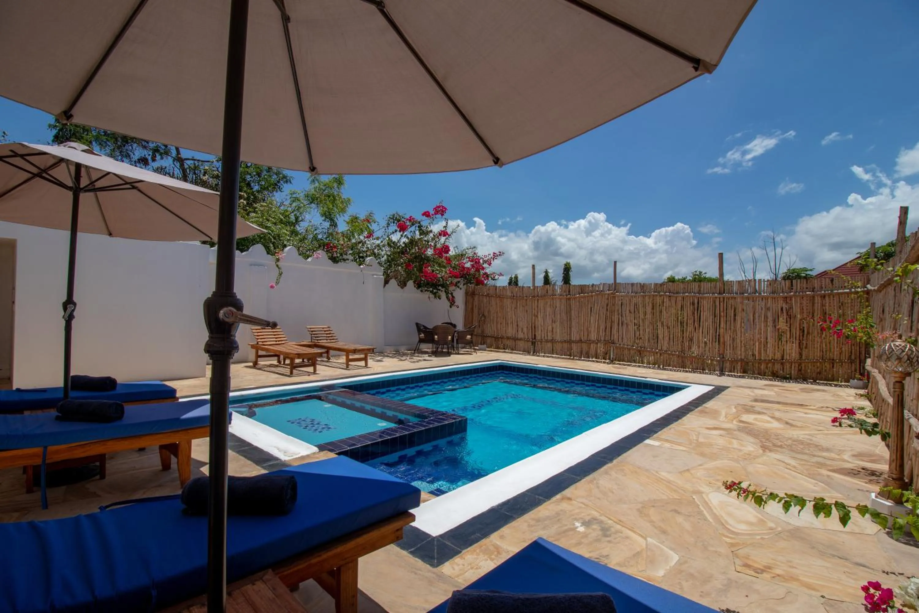 Pool view in Sunny Palms Beach Bungalows