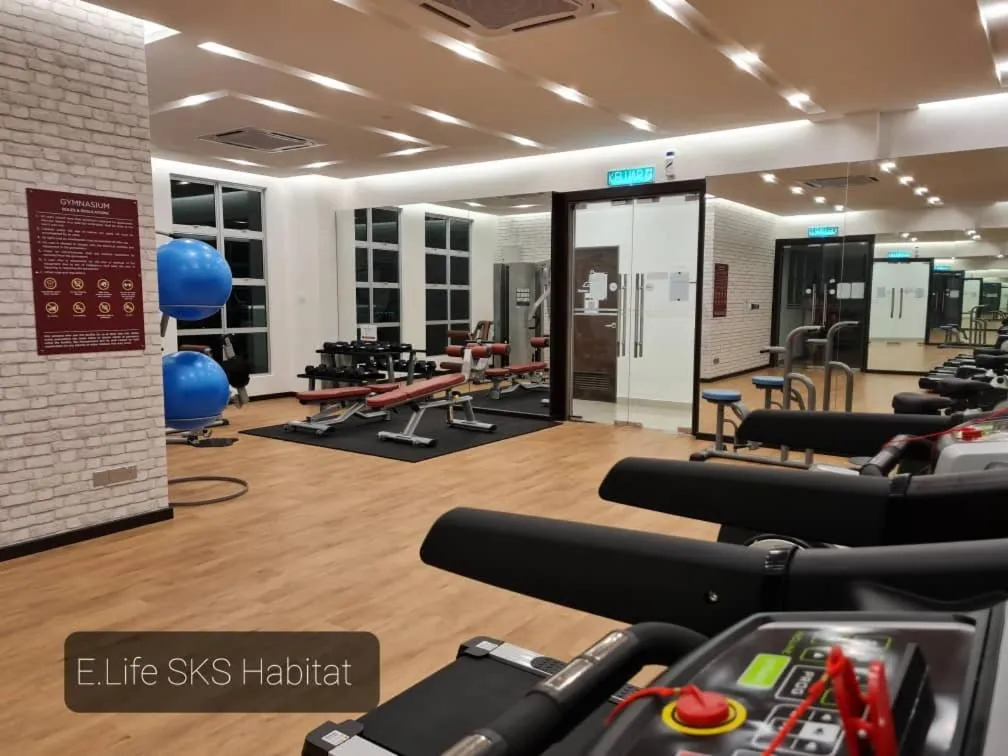 Fitness centre/facilities in E Life SKS Habitat With WiFi Netflix