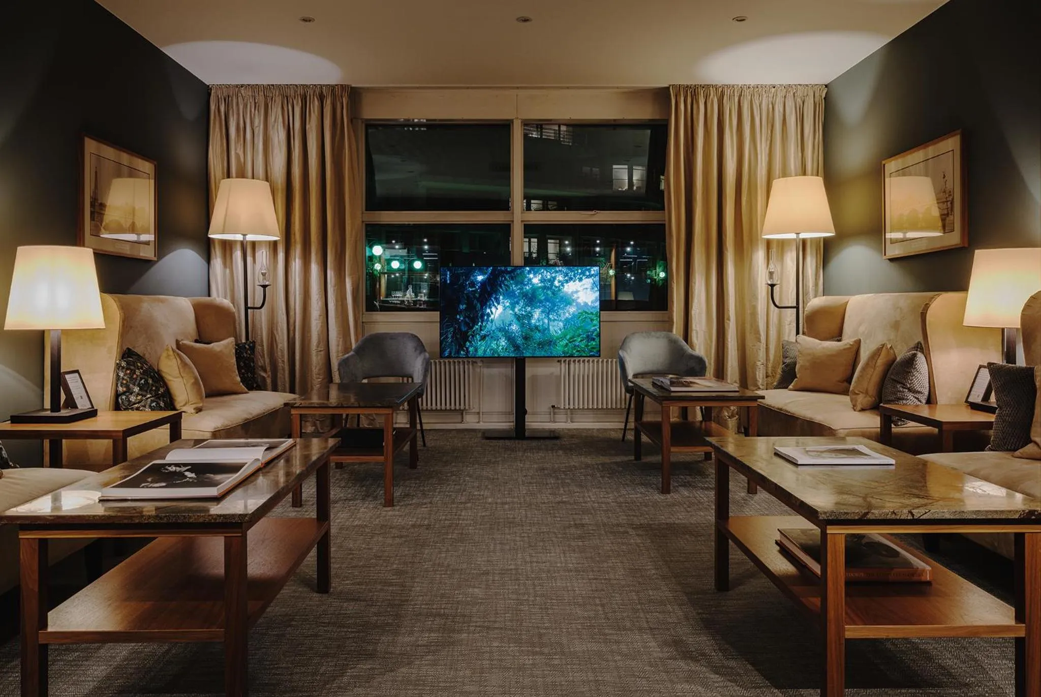 Library in ABION Villa Suites