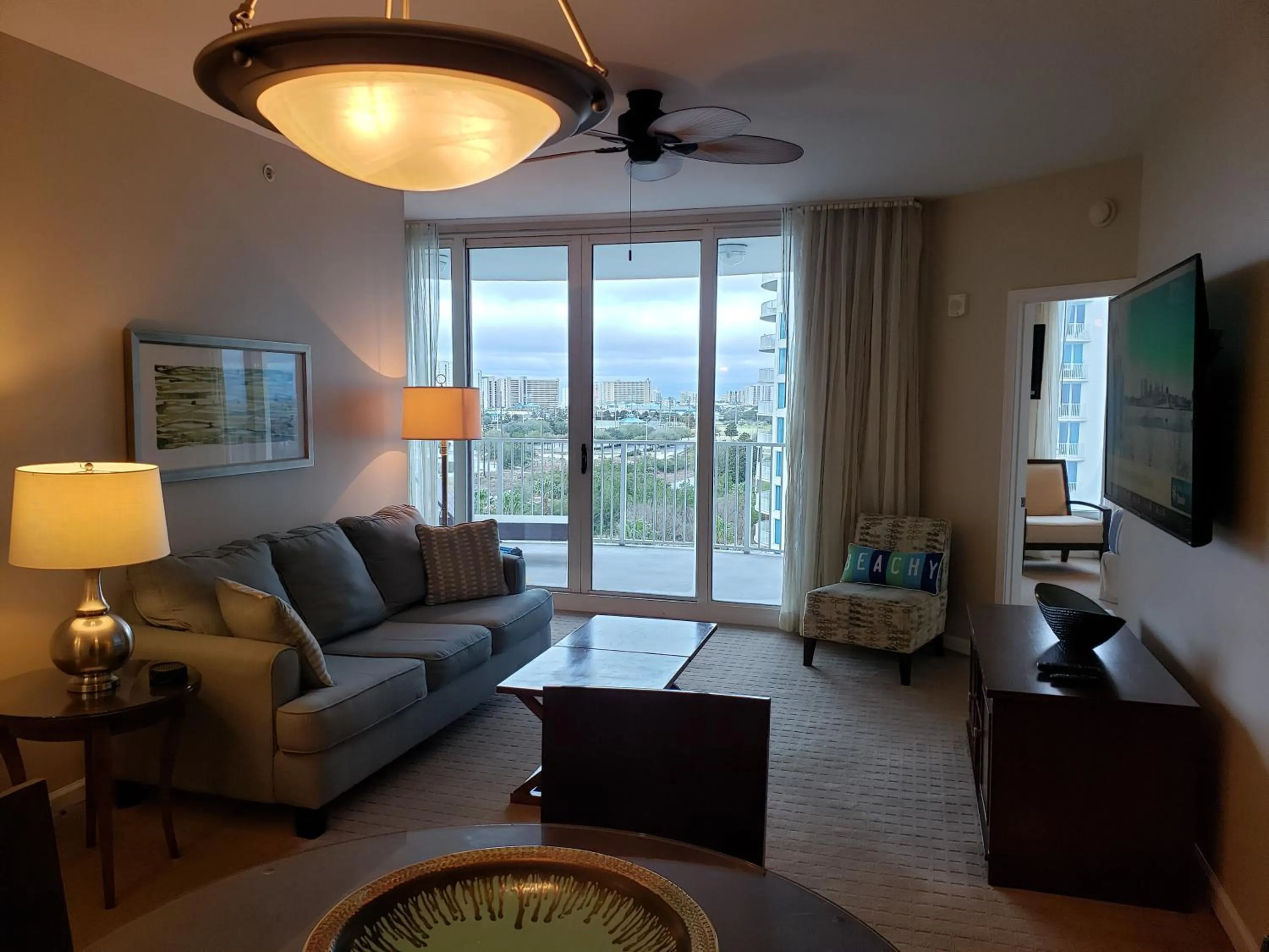 Living room in 1815 A Slice of Heaven Destin - Pool & Ocean View