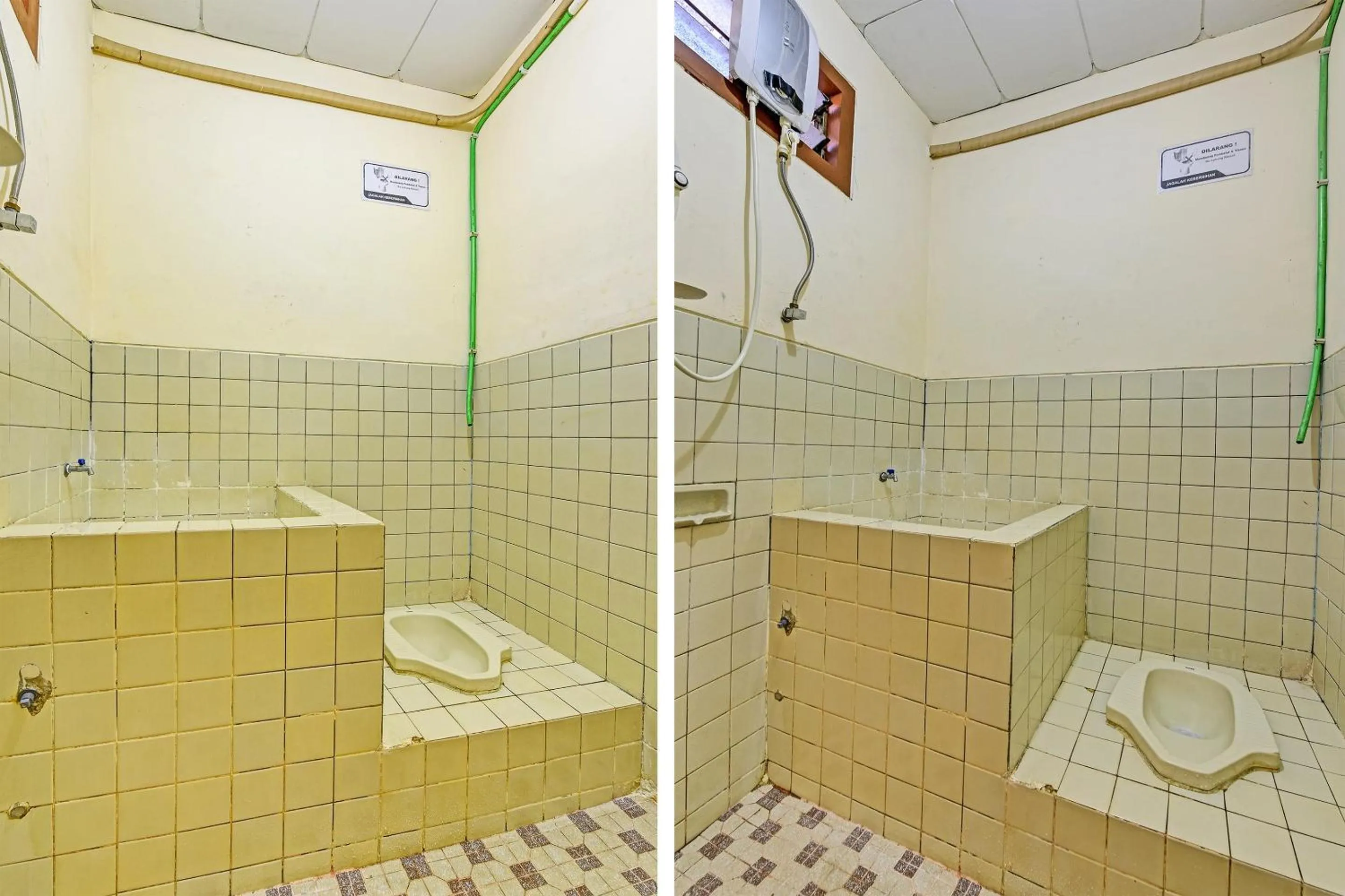 Bathroom in OYO 90443 Hotel New Kartika In