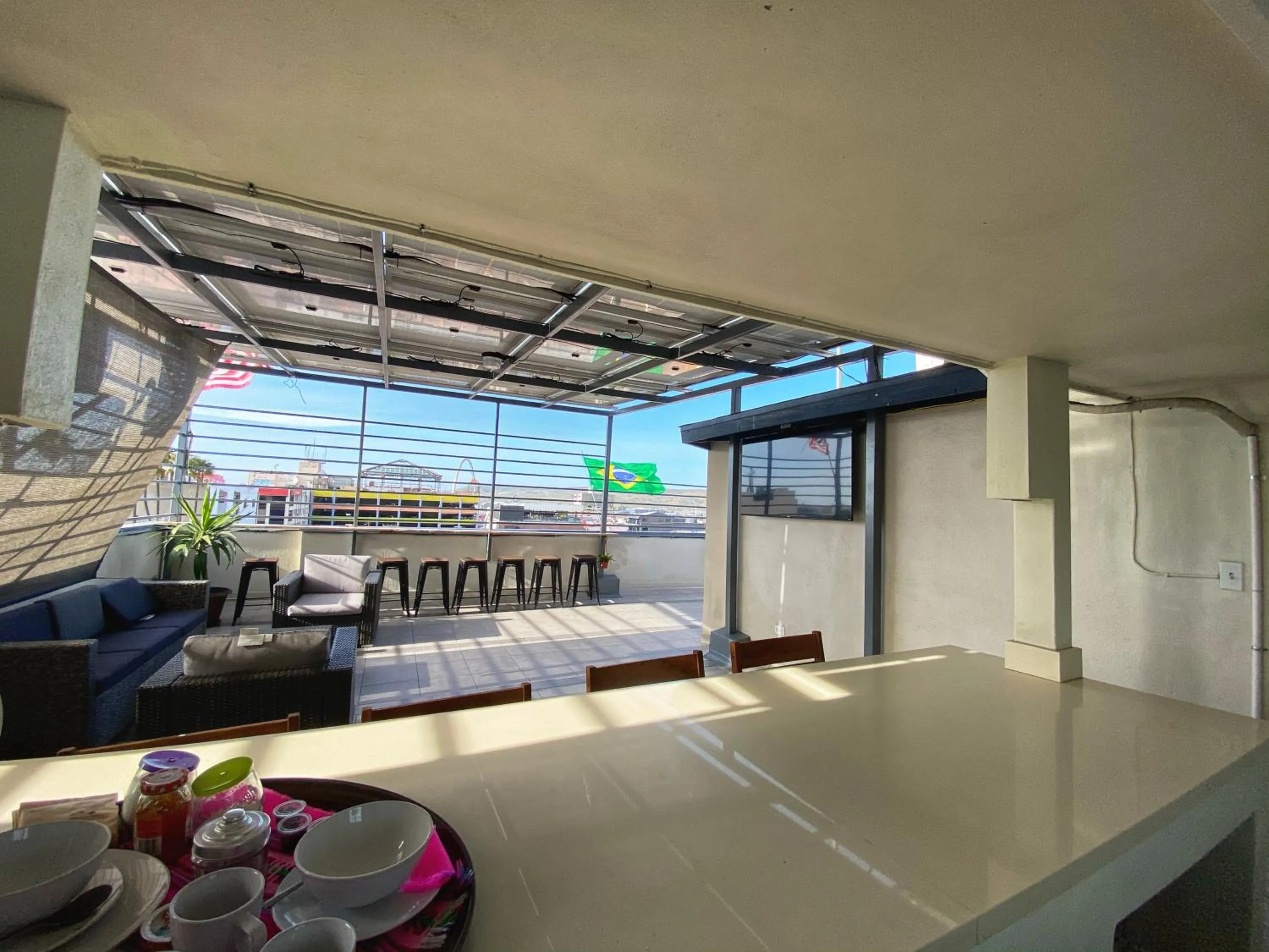 Balcony/Terrace in Paris Hostel