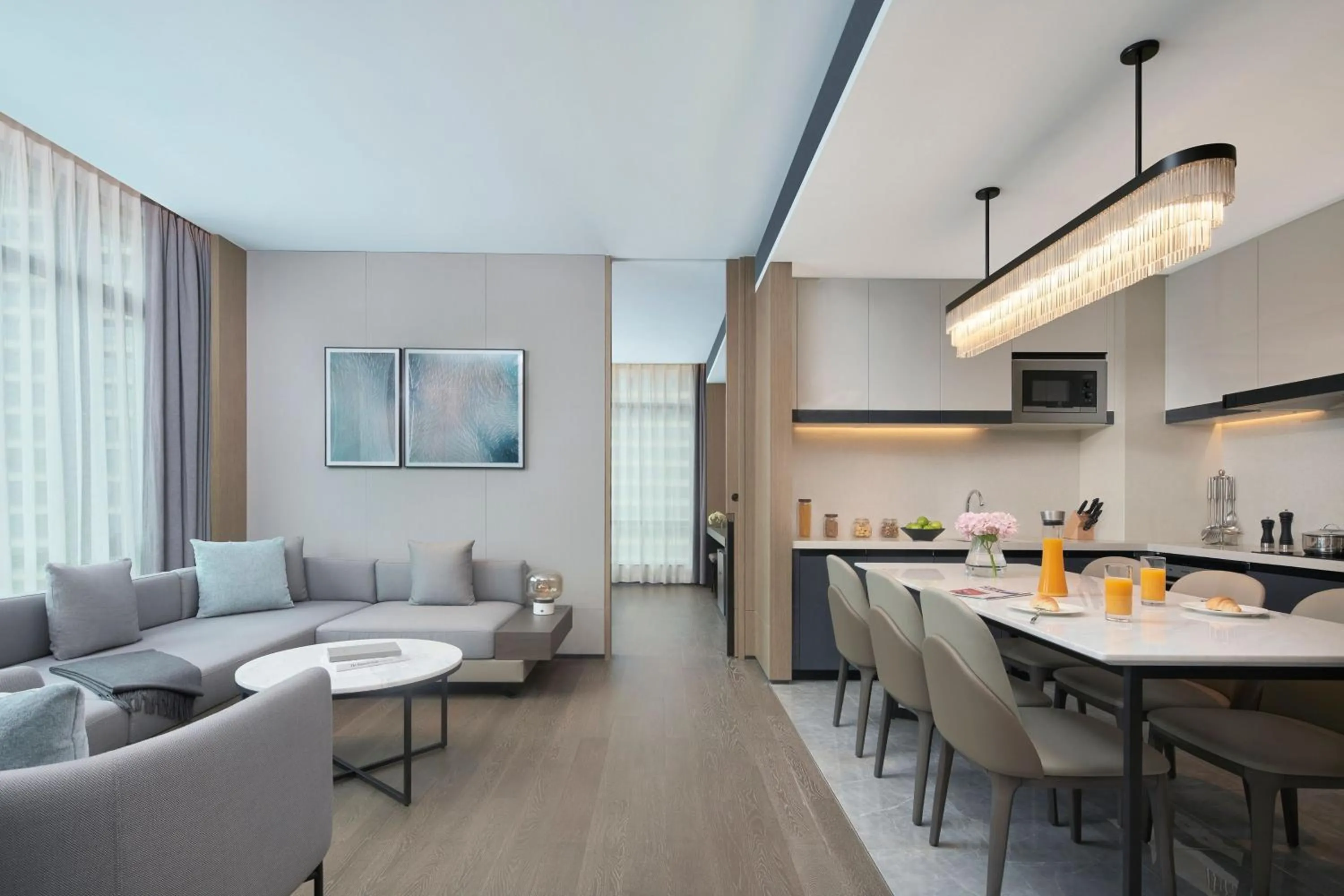 Bedroom in The Meixi Lake, Changsha Marriott Executive Apartments