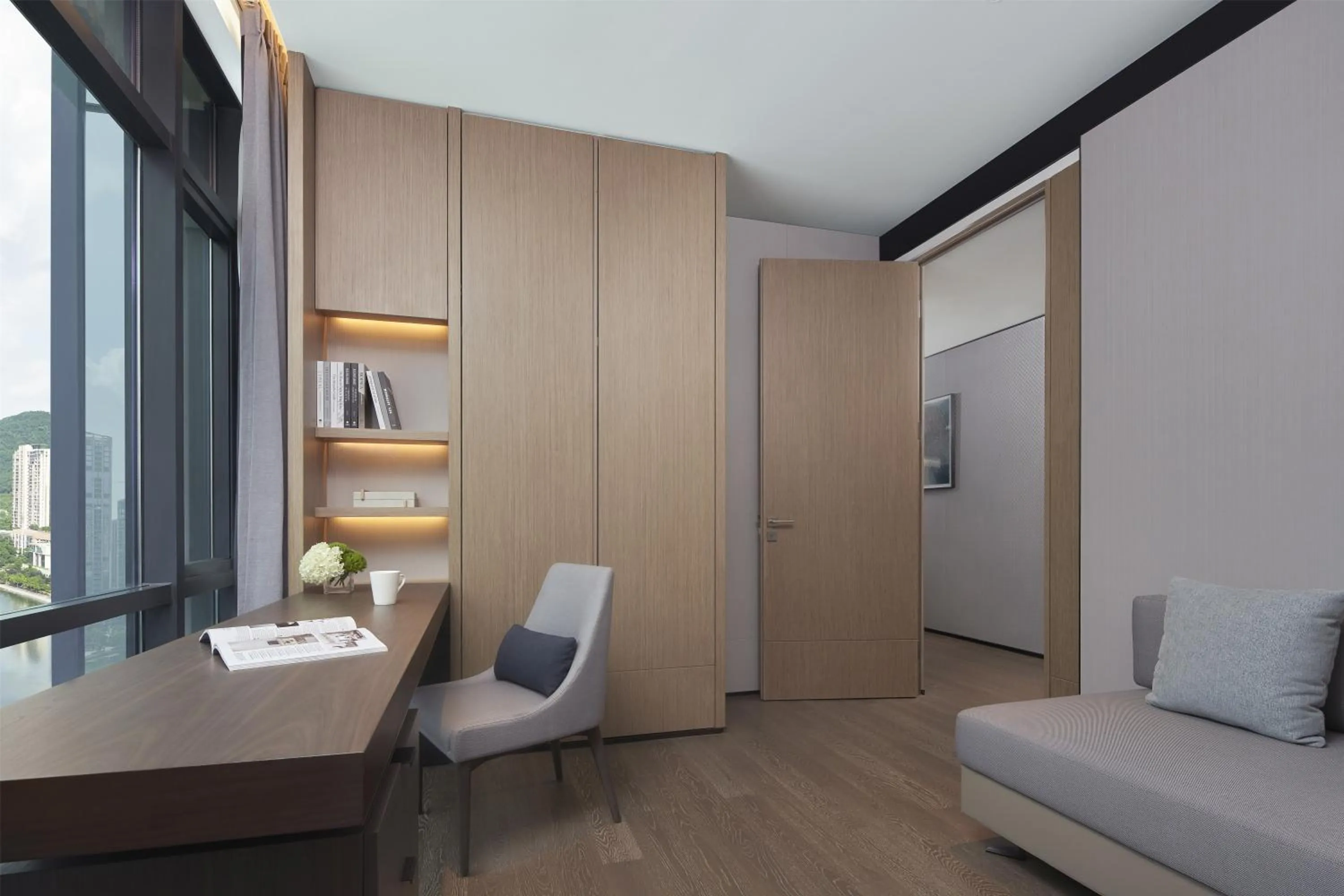 Seating area in The Meixi Lake, Changsha Marriott Executive Apartments