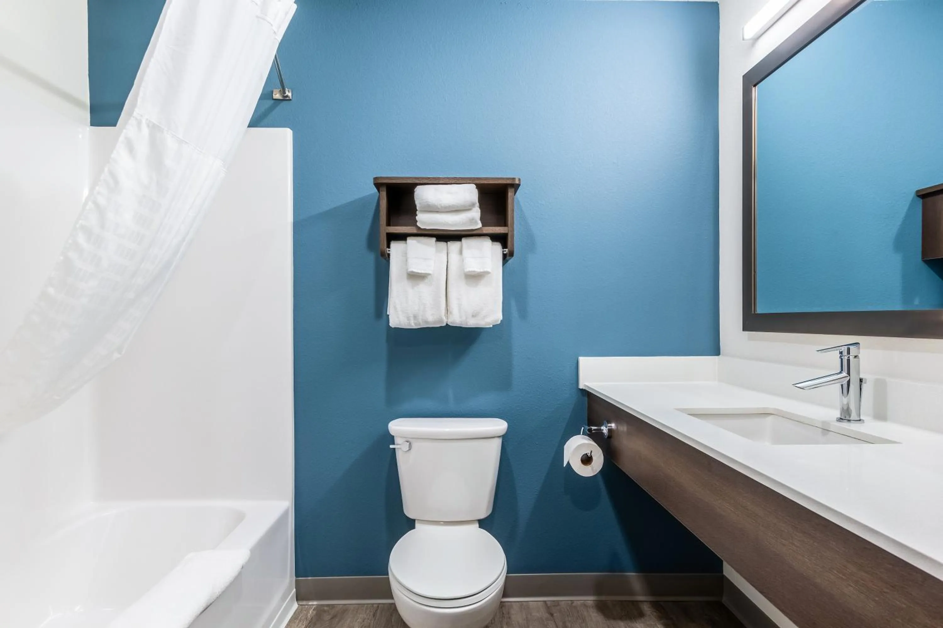 Bathroom in WoodSpring Suites Elgin - Chicago