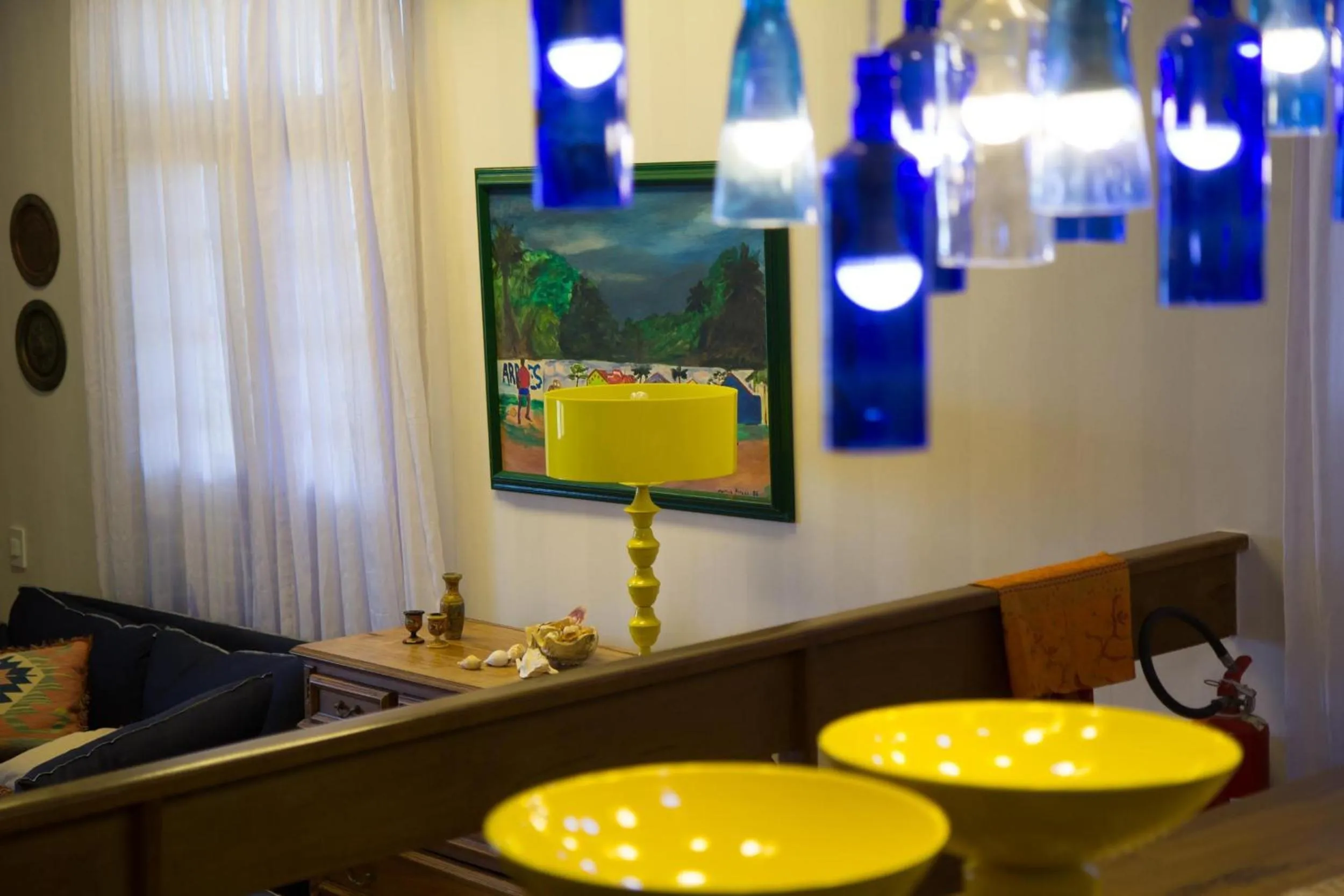 Living room in Pousada Ecohar Yoga