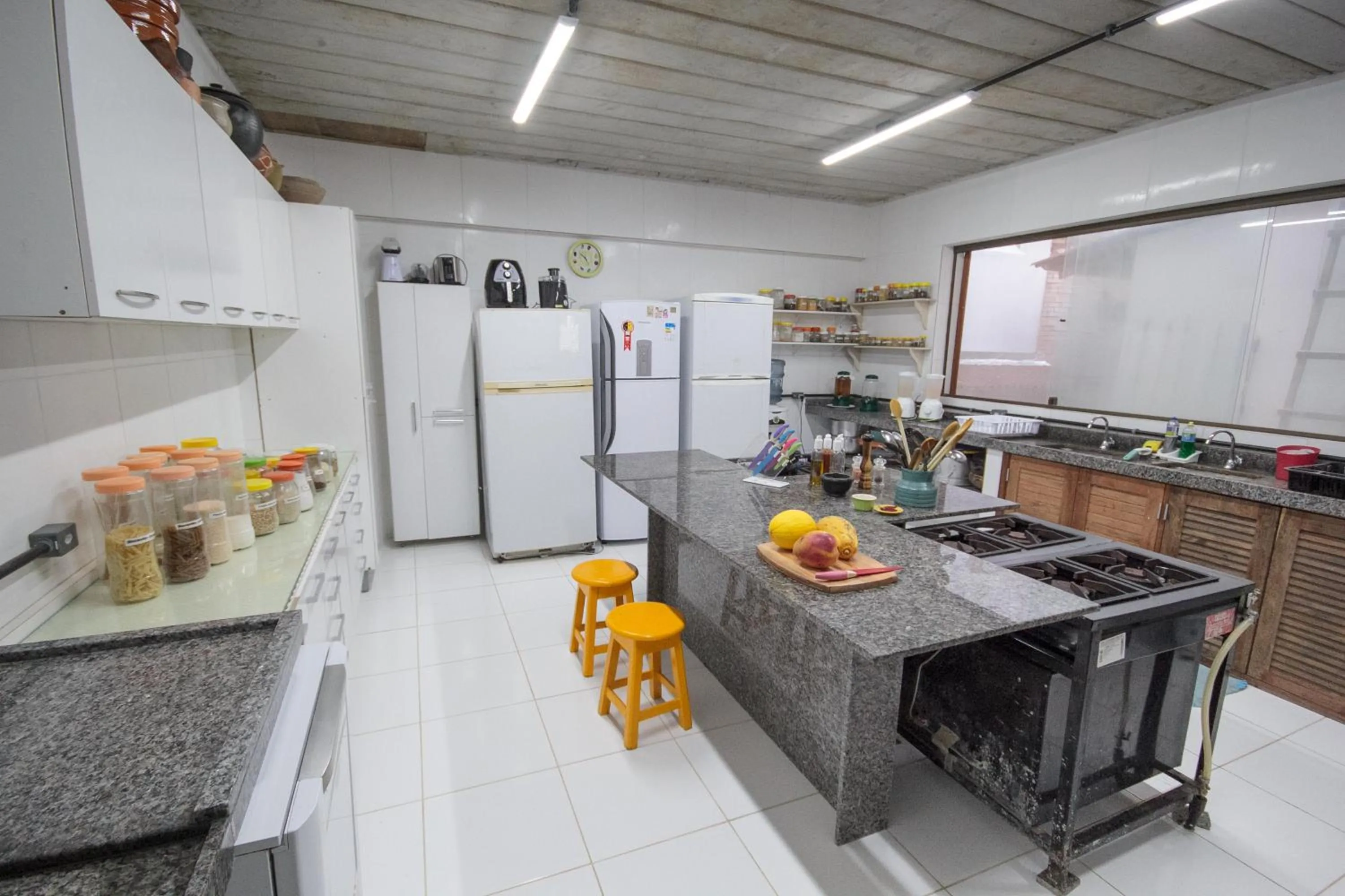 Kitchen or kitchenette in Pousada Ecohar Yoga