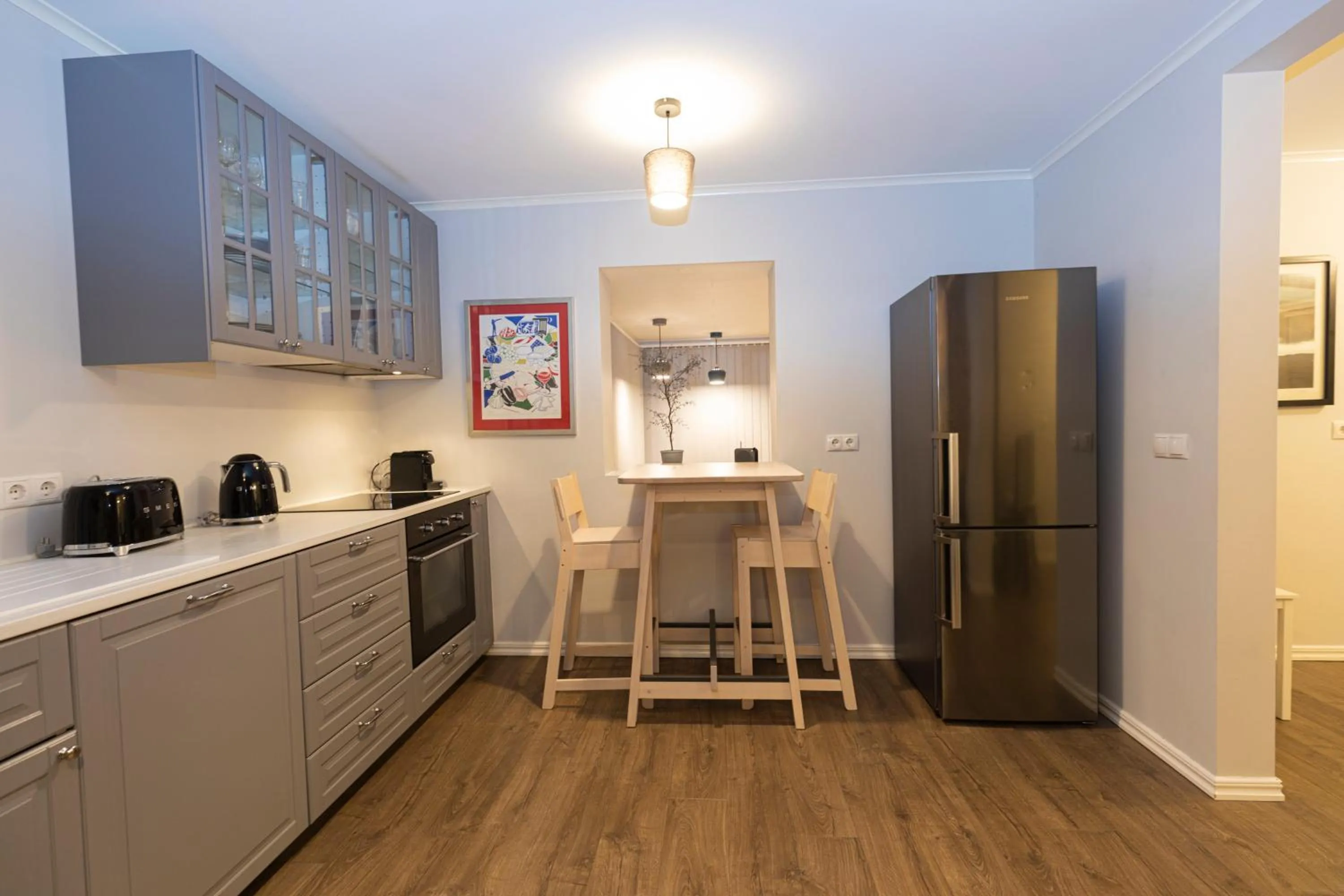 Kitchen or kitchenette in Day Dream Soleyjargata Rooms & Apartments