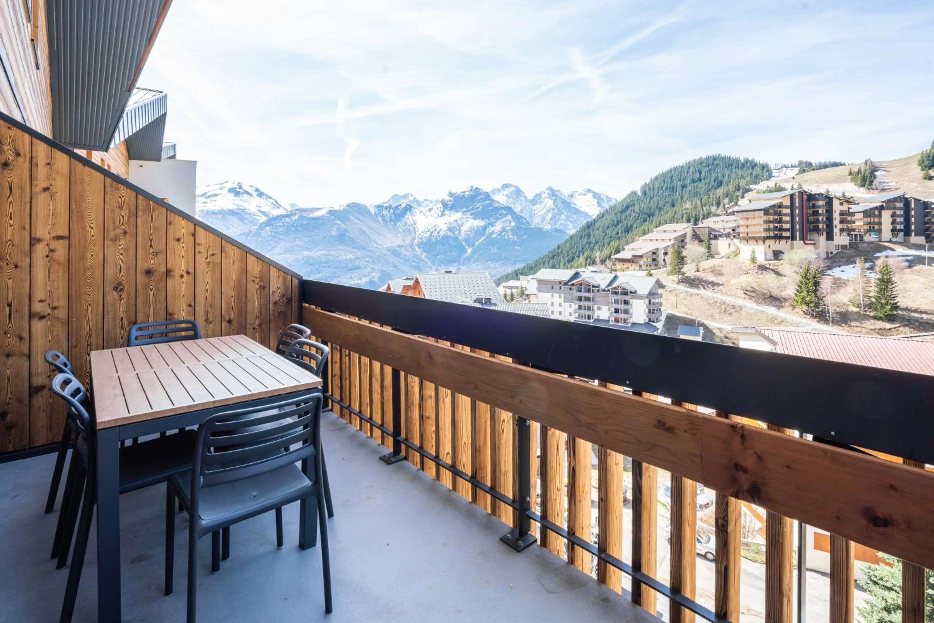 Balcony/Terrace in Résidence Vacancéole - Les Ecrins d'Auris