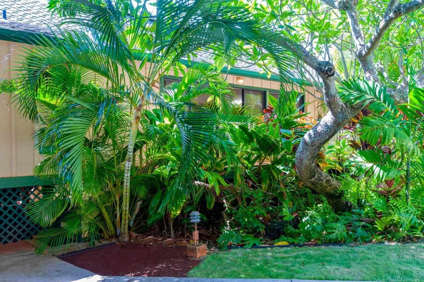 Garden view in Poipu Plantation Vacation Rentals