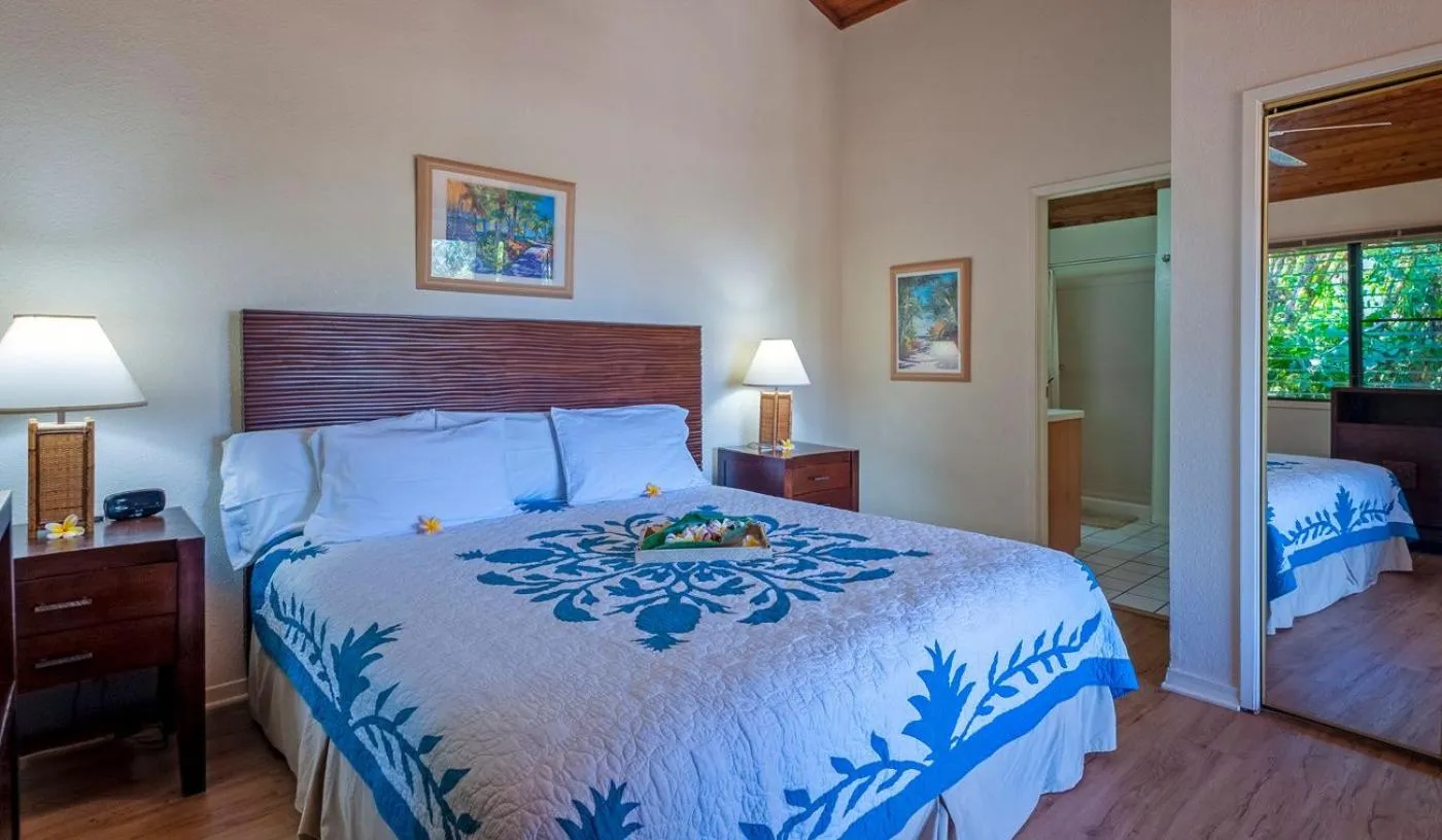 Bed in Poipu Plantation Vacation Rentals