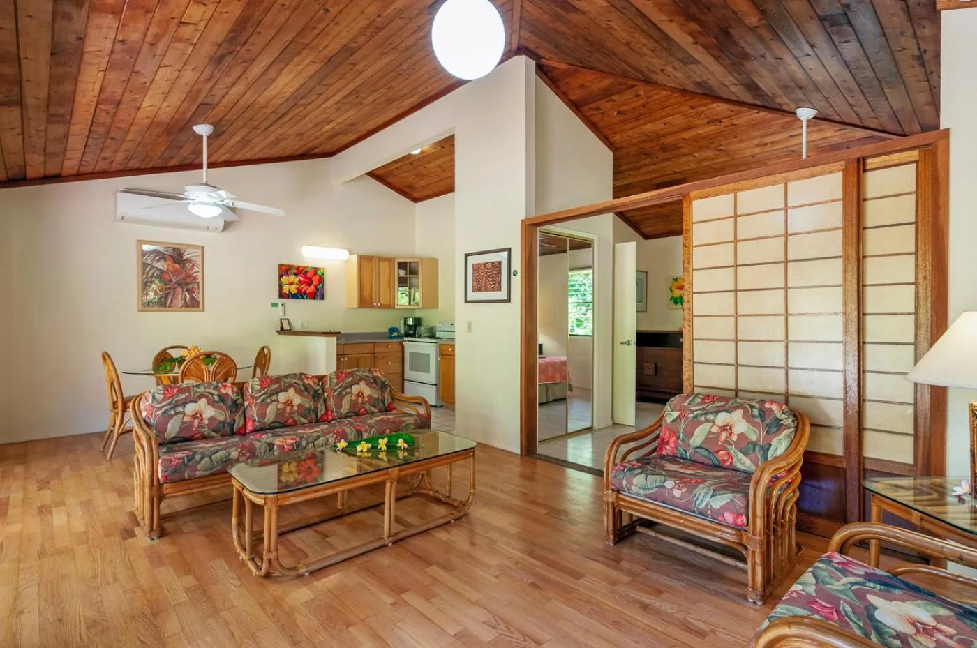 Living room in Poipu Plantation Vacation Rentals