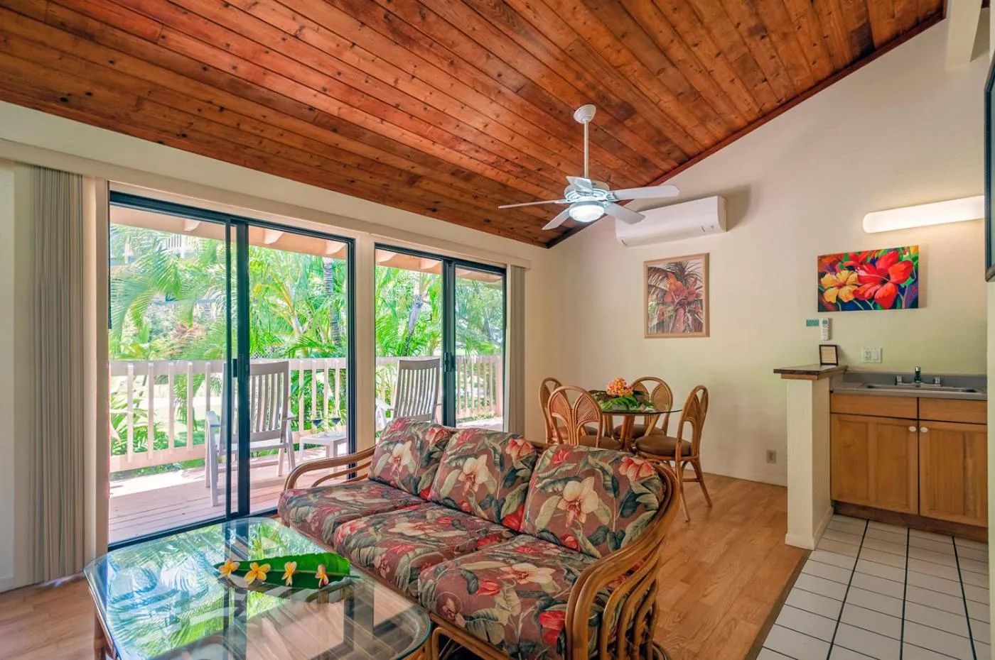 Patio in Poipu Plantation Vacation Rentals