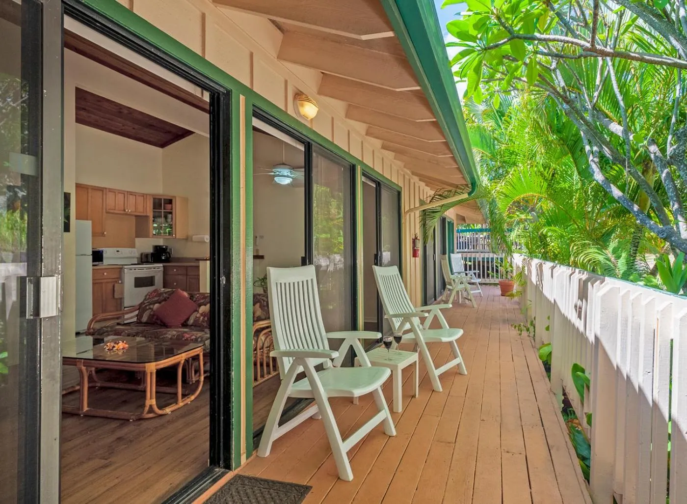 Patio in Poipu Plantation Vacation Rentals