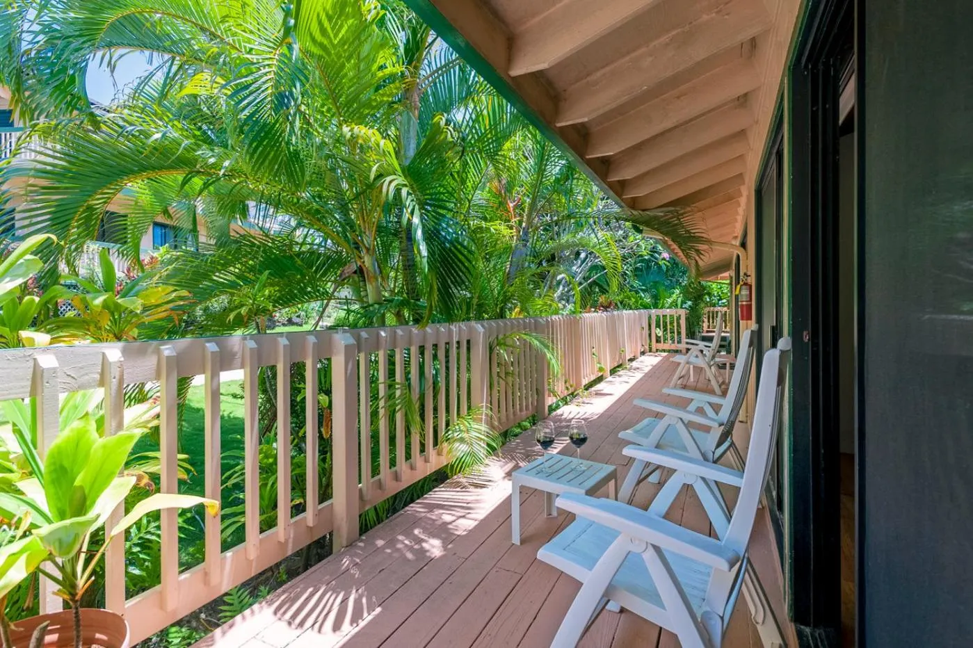 Patio in Poipu Plantation Vacation Rentals