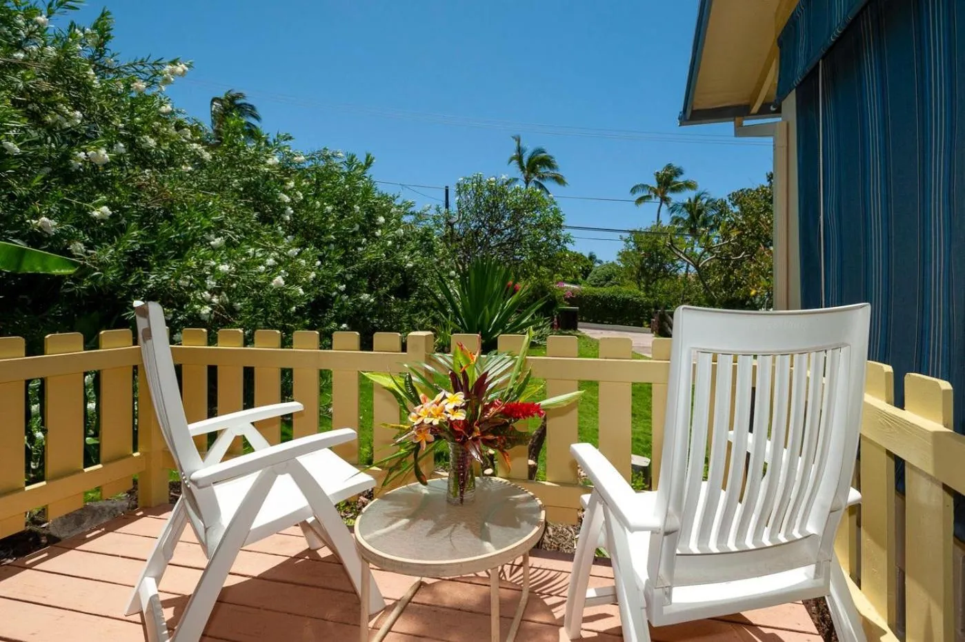 Patio in Poipu Plantation Vacation Rentals