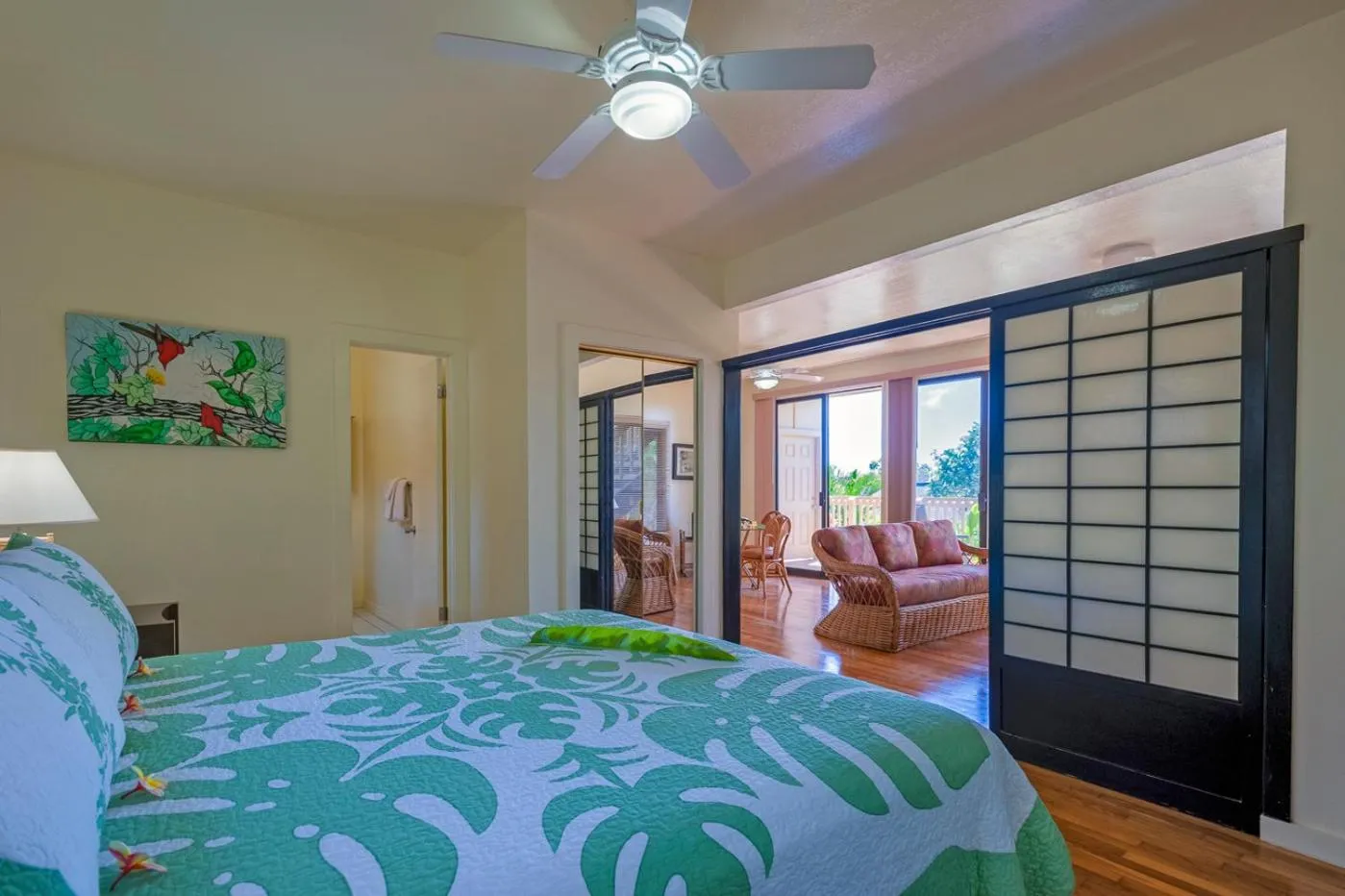 Bed in Poipu Plantation Vacation Rentals