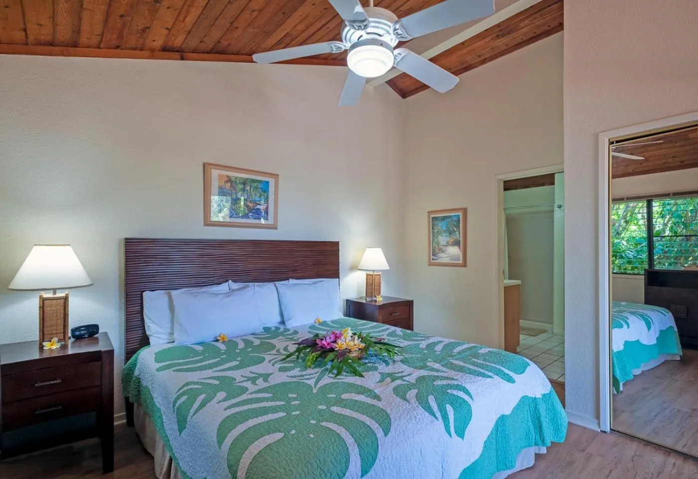 Bed in Poipu Plantation Vacation Rentals