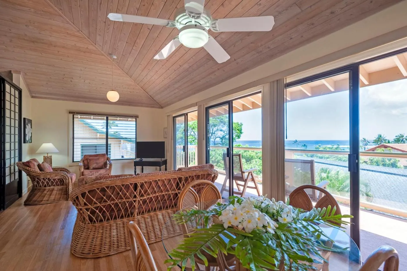 Patio in Poipu Plantation Vacation Rentals