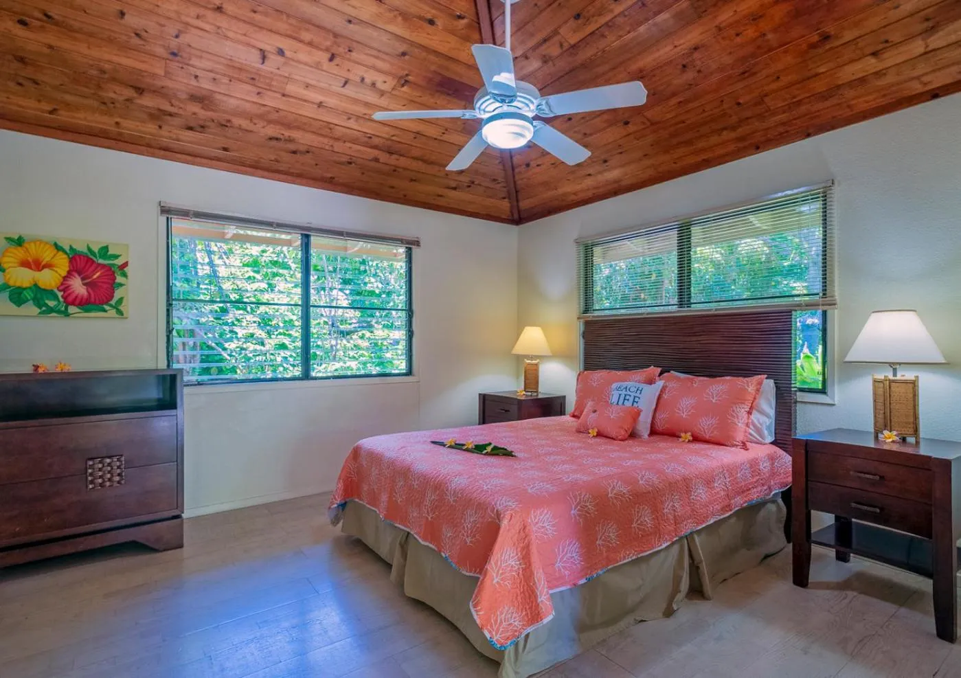 Bed in Poipu Plantation Vacation Rentals