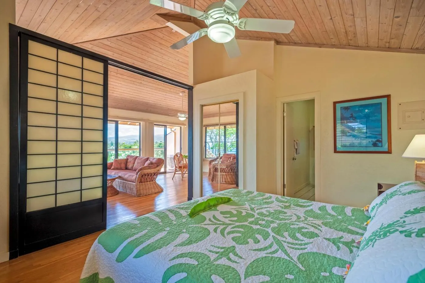 Bed in Poipu Plantation Vacation Rentals