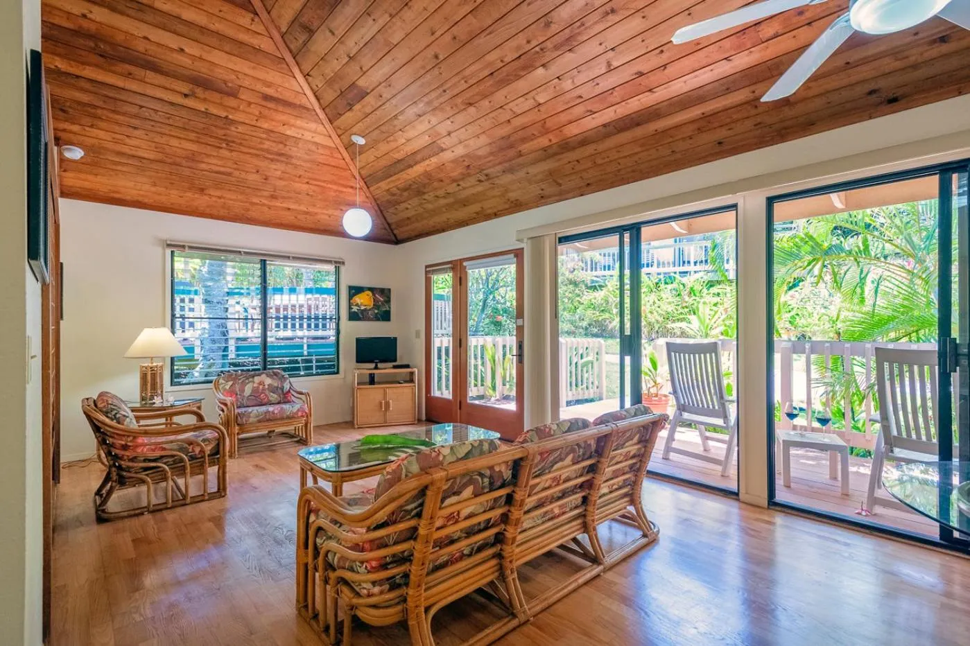 Patio in Poipu Plantation Vacation Rentals