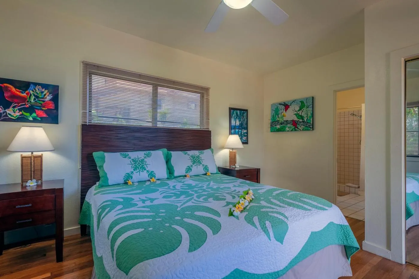Bed in Poipu Plantation Vacation Rentals