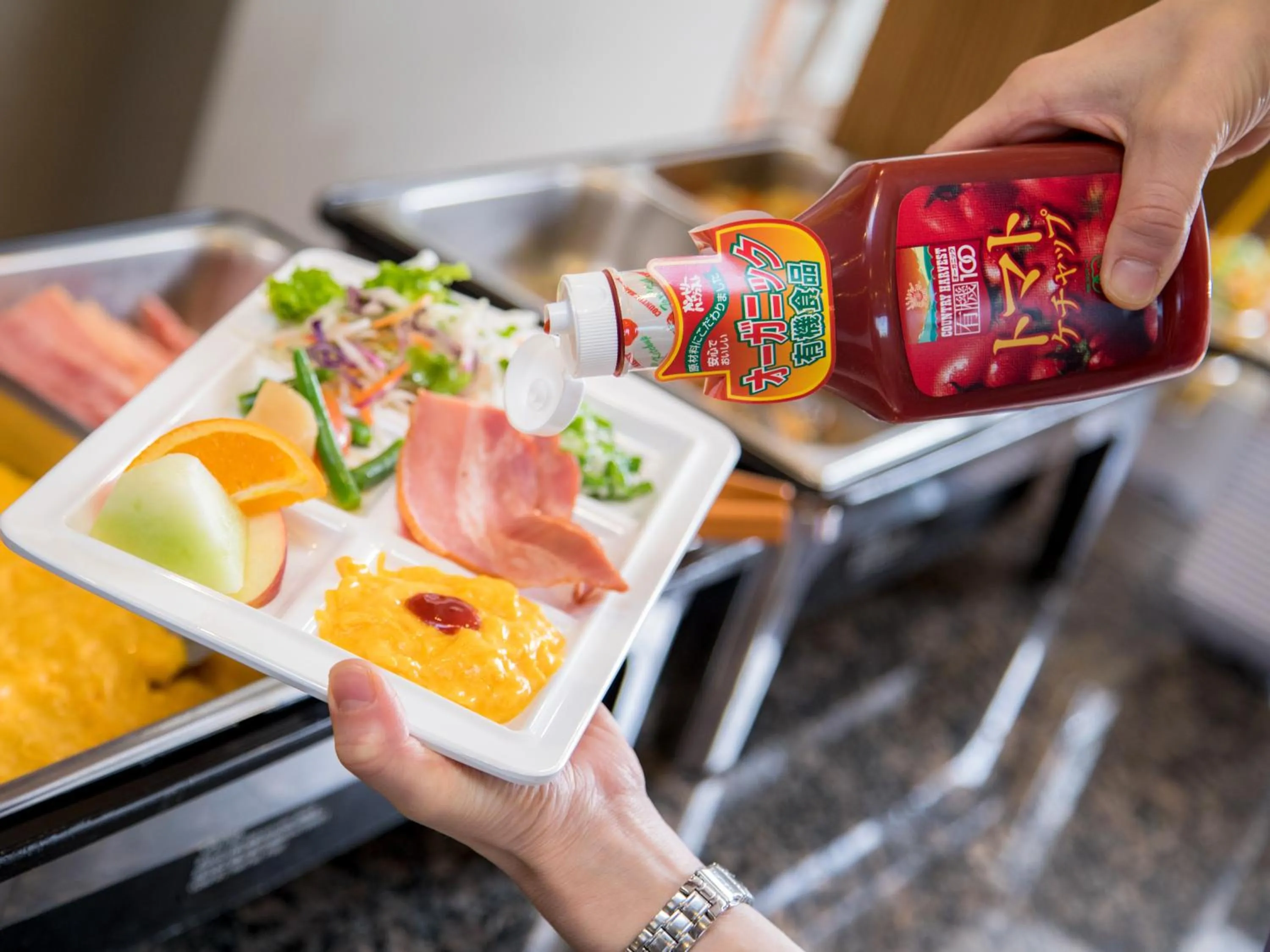 Buffet breakfast in Super Hotel Saitama Omiya West