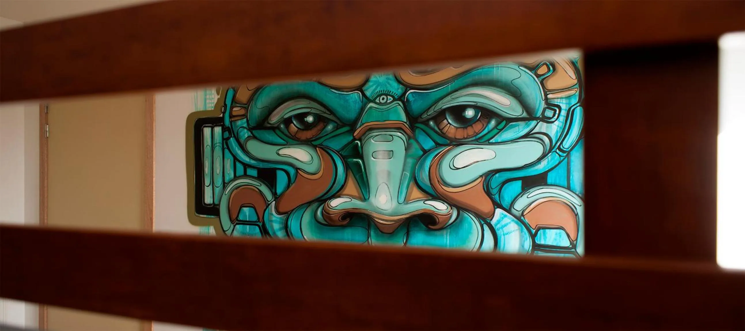 Decorative detail in KaBa Hostel