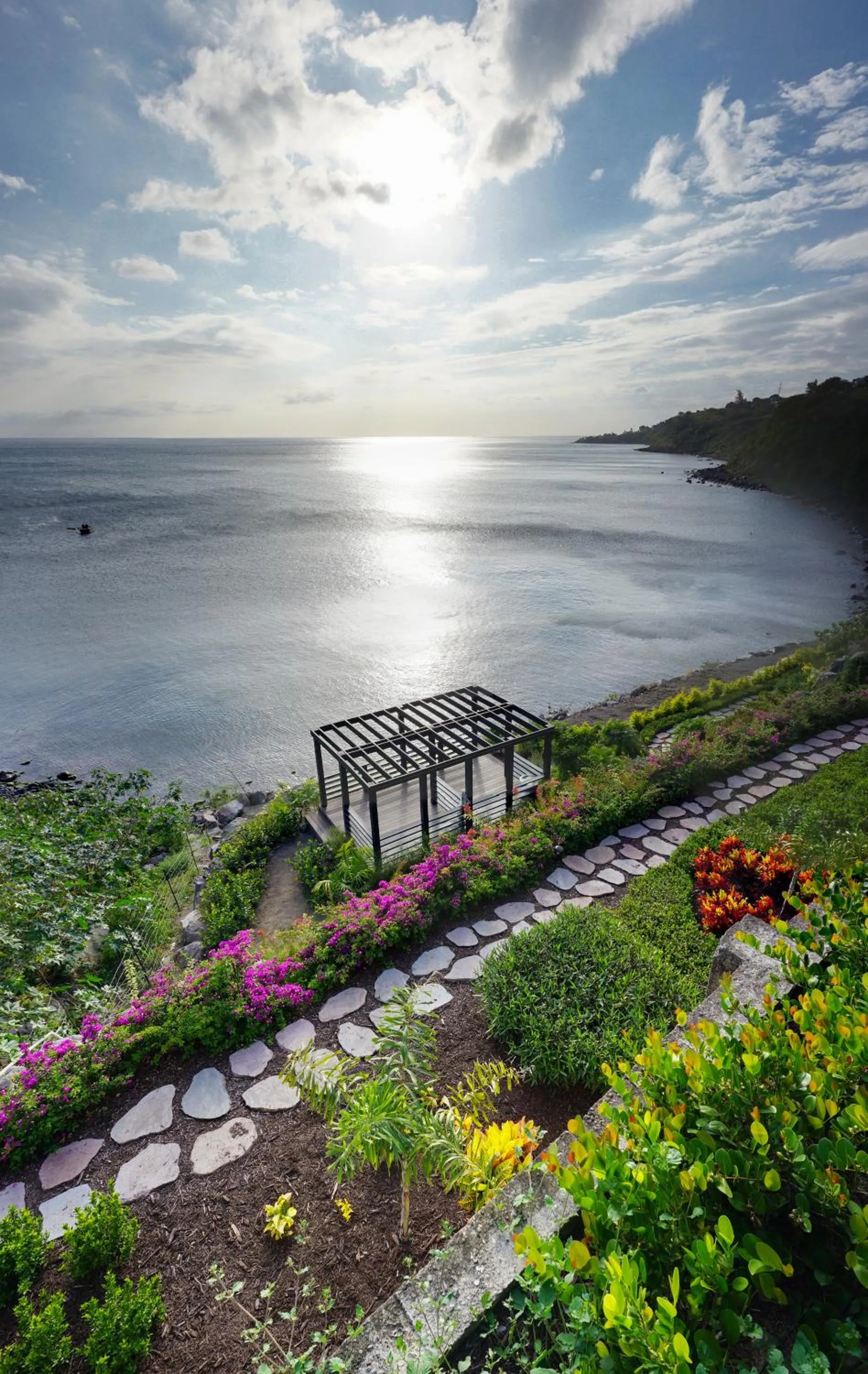 Garden view in Sunset Reef St. Kitts