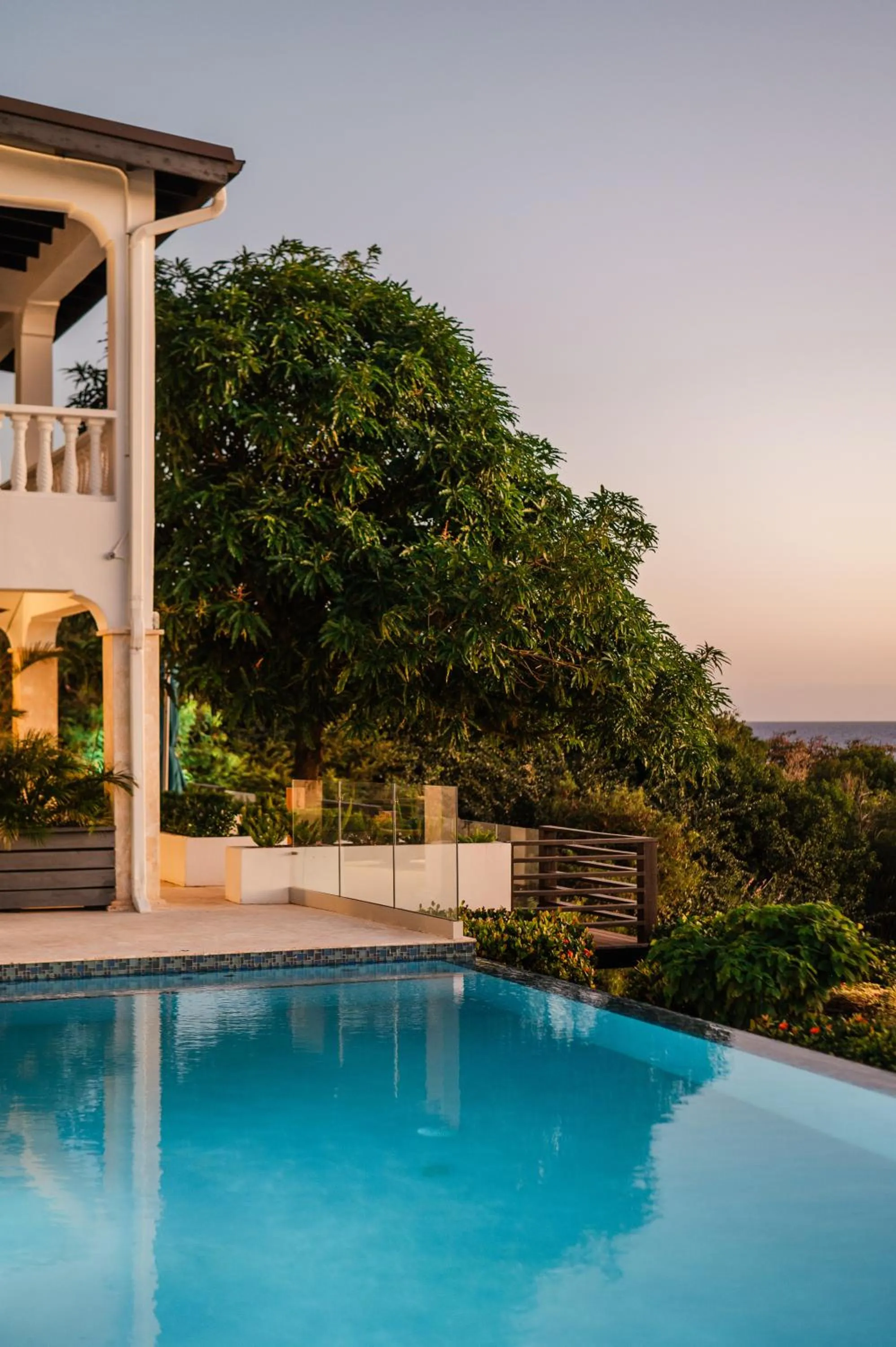 Pool view in Sunset Reef St. Kitts