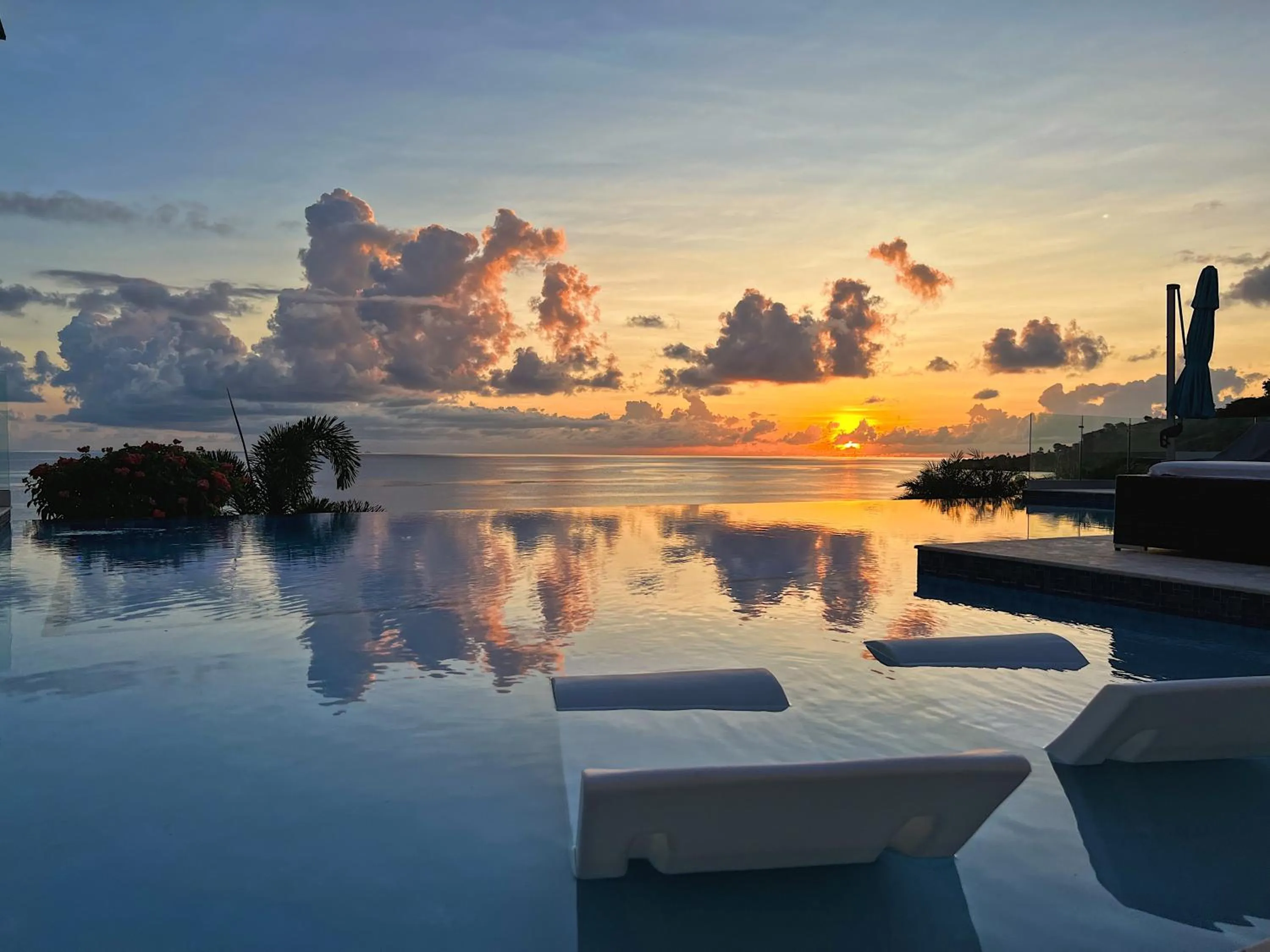 Pool view in Sunset Reef St. Kitts