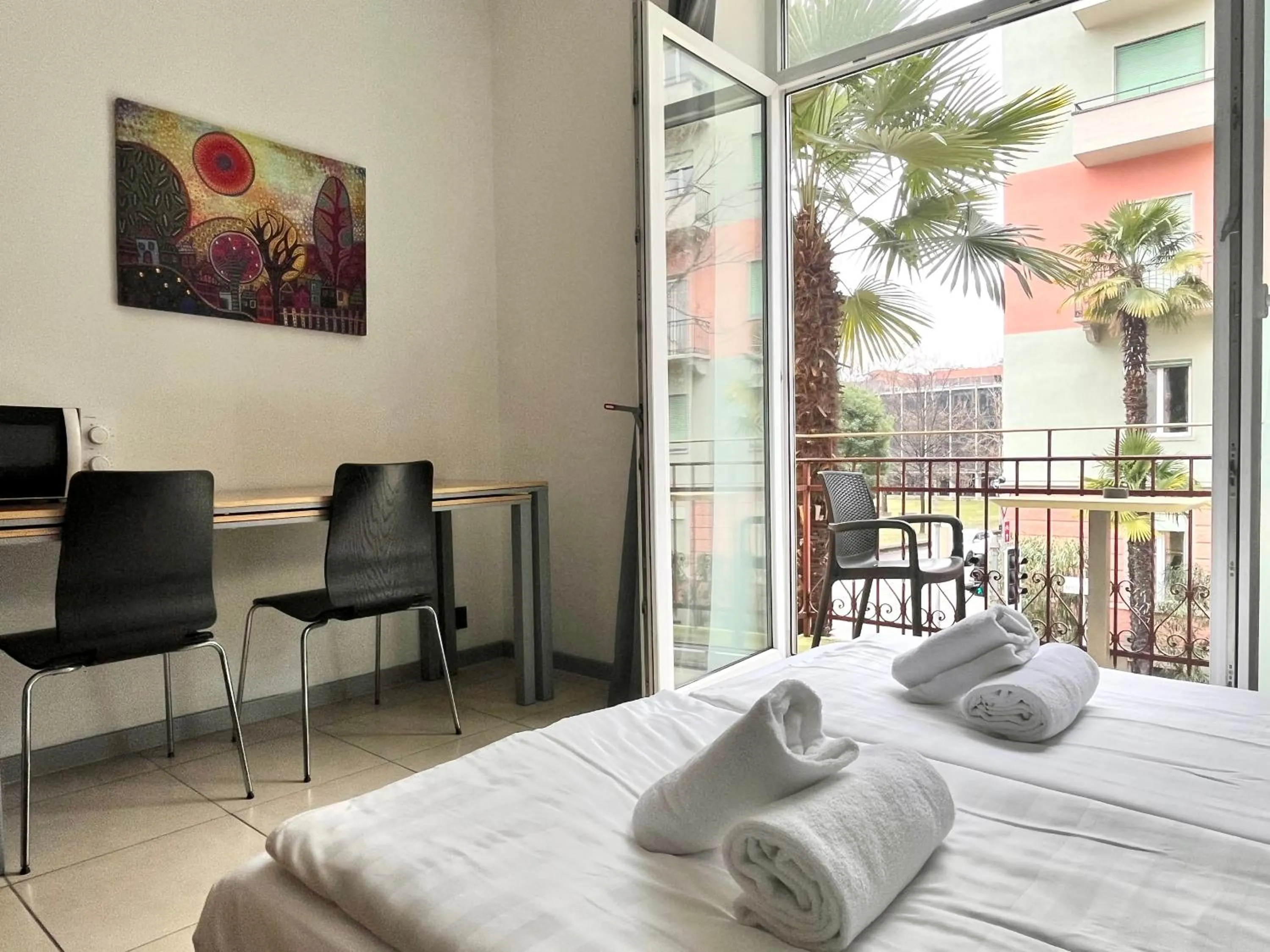 View (from property/room), Bed in GuestHouse University by LR - self check in