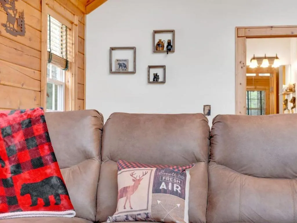 Living room in Soco Serene Cabin in the Heart of Maggie Valley