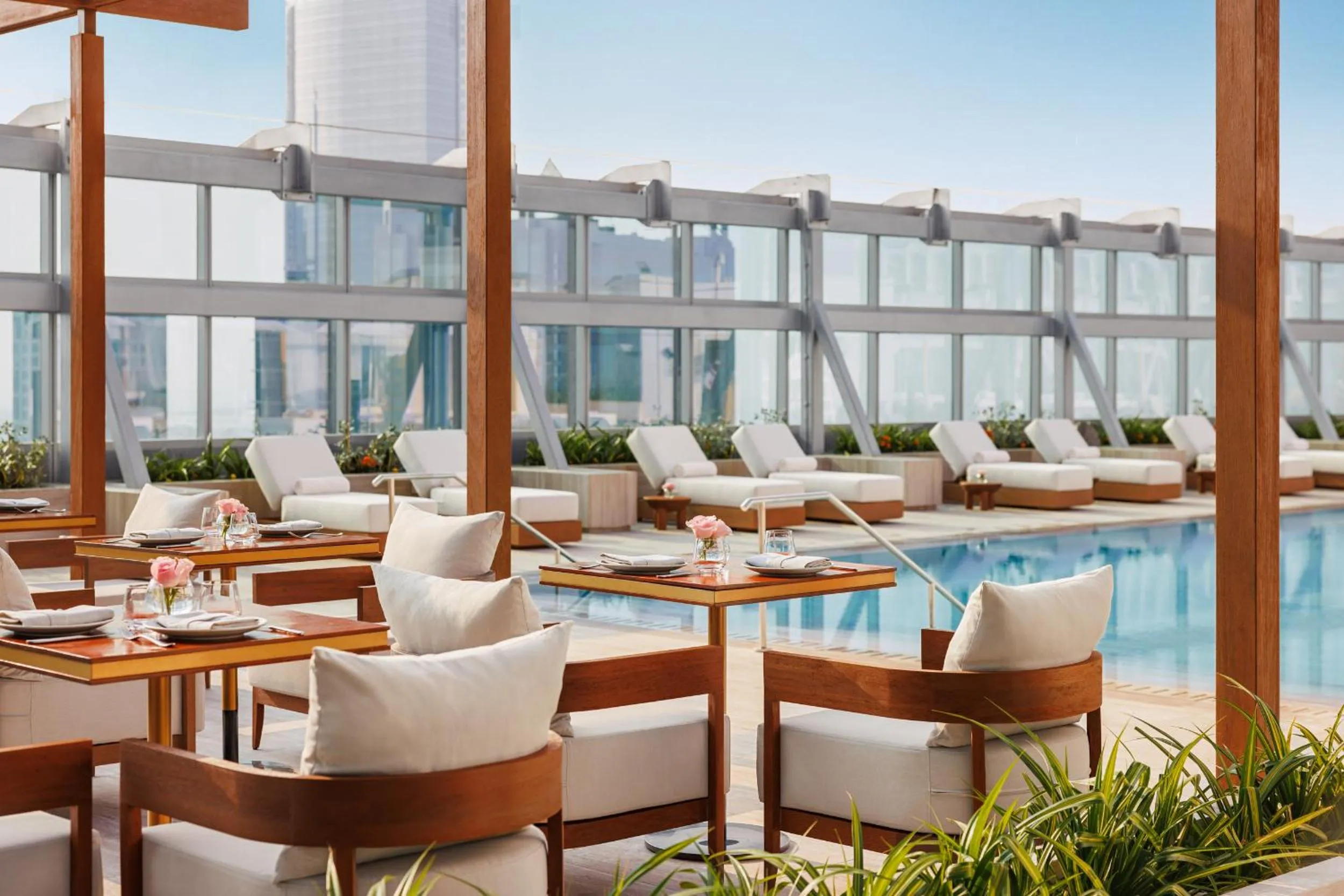 Pool view in Jumeirah Living World Trade Centre Dubai