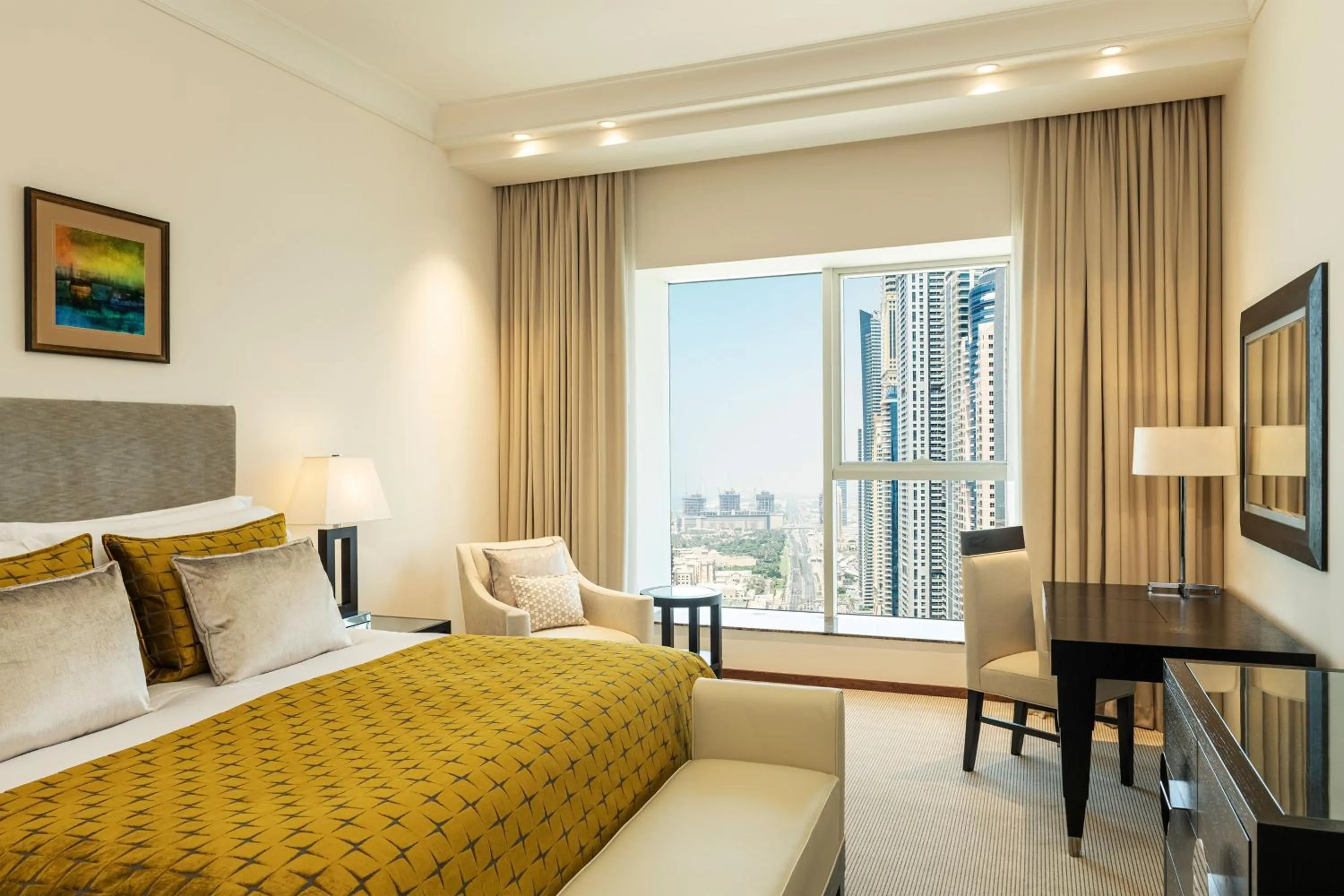 Bedroom, Bed in Grosvenor House, a Luxury Collection Hotel, Dubai