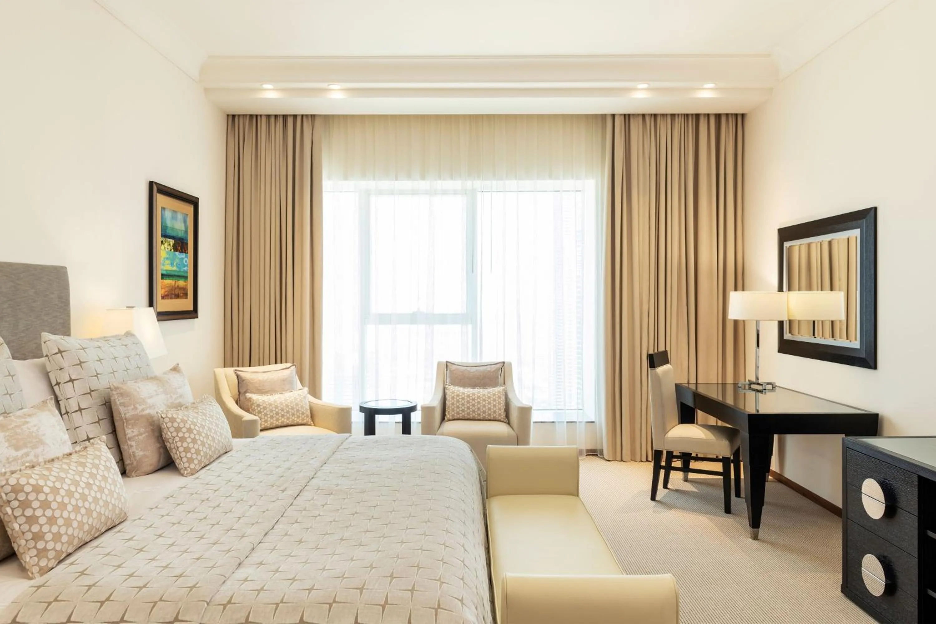 Bedroom, Bed in Grosvenor House, a Luxury Collection Hotel, Dubai
