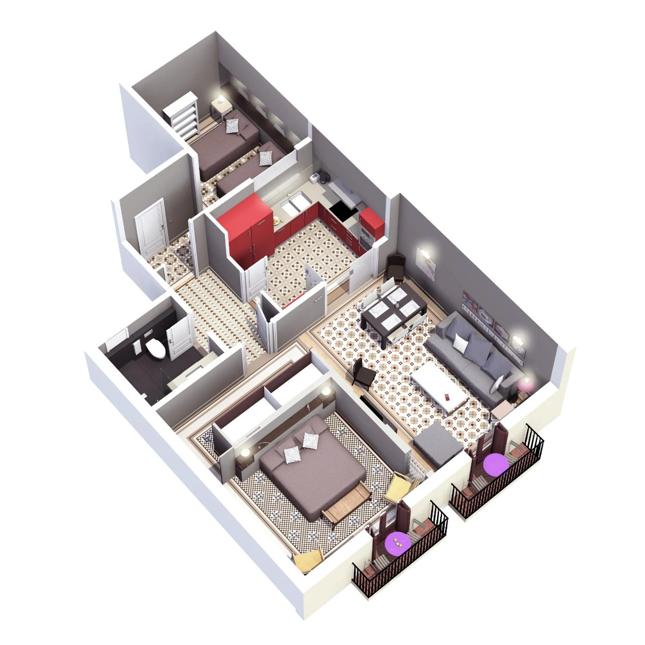 Floor plan in Bcn Paseo De Gracia Rocamora Apartment
