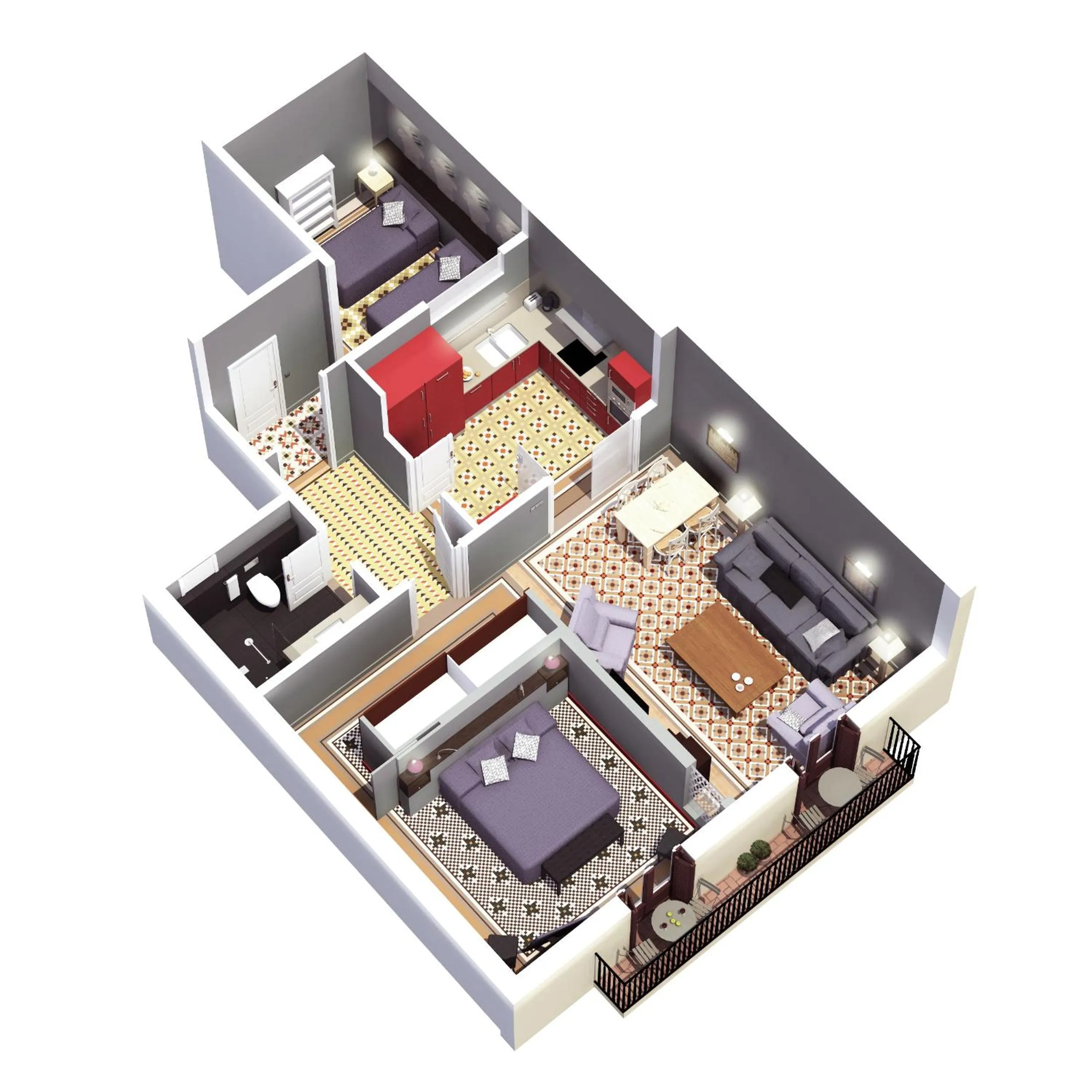 Floor plan in Bcn Paseo De Gracia Rocamora Apartment