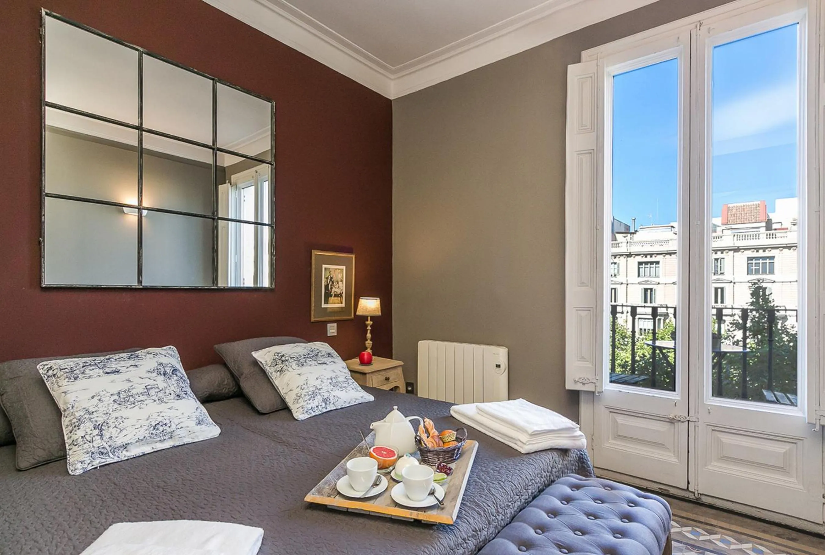 Balcony/Terrace, Bed in Bcn Paseo De Gracia Rocamora Apartment