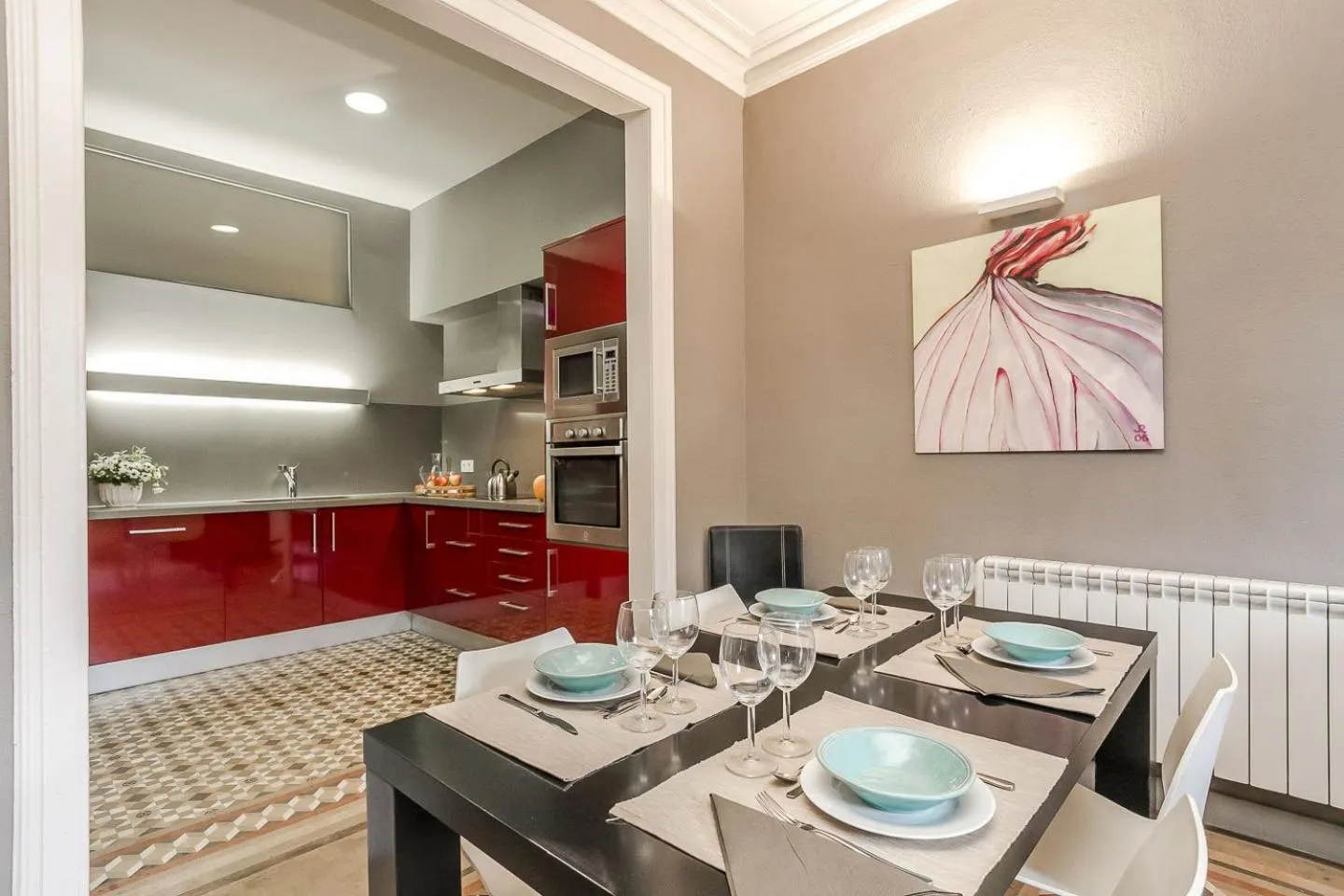 Kitchen or kitchenette in Bcn Paseo De Gracia Rocamora Apartment