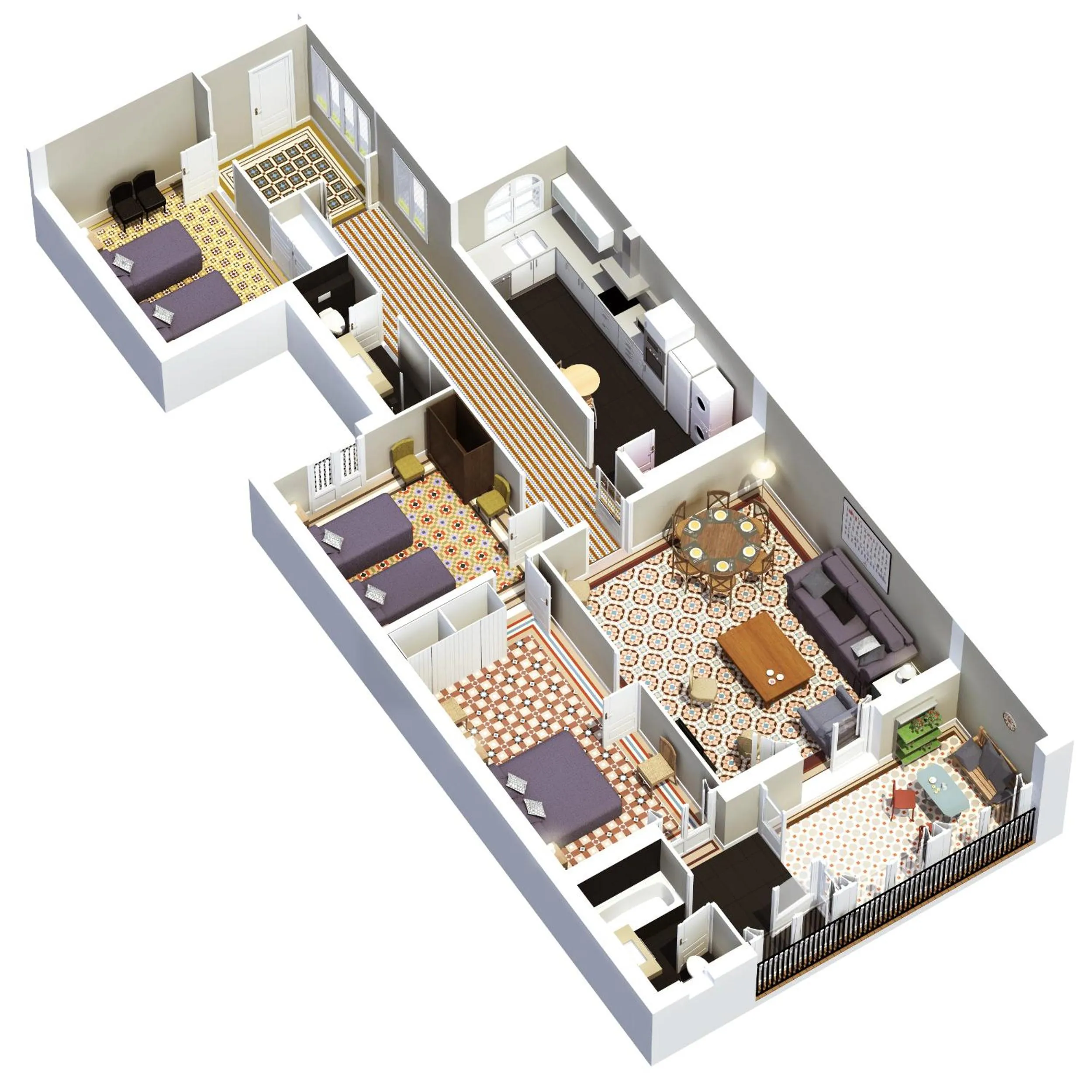 Floor plan in Bcn Paseo De Gracia Rocamora Apartment