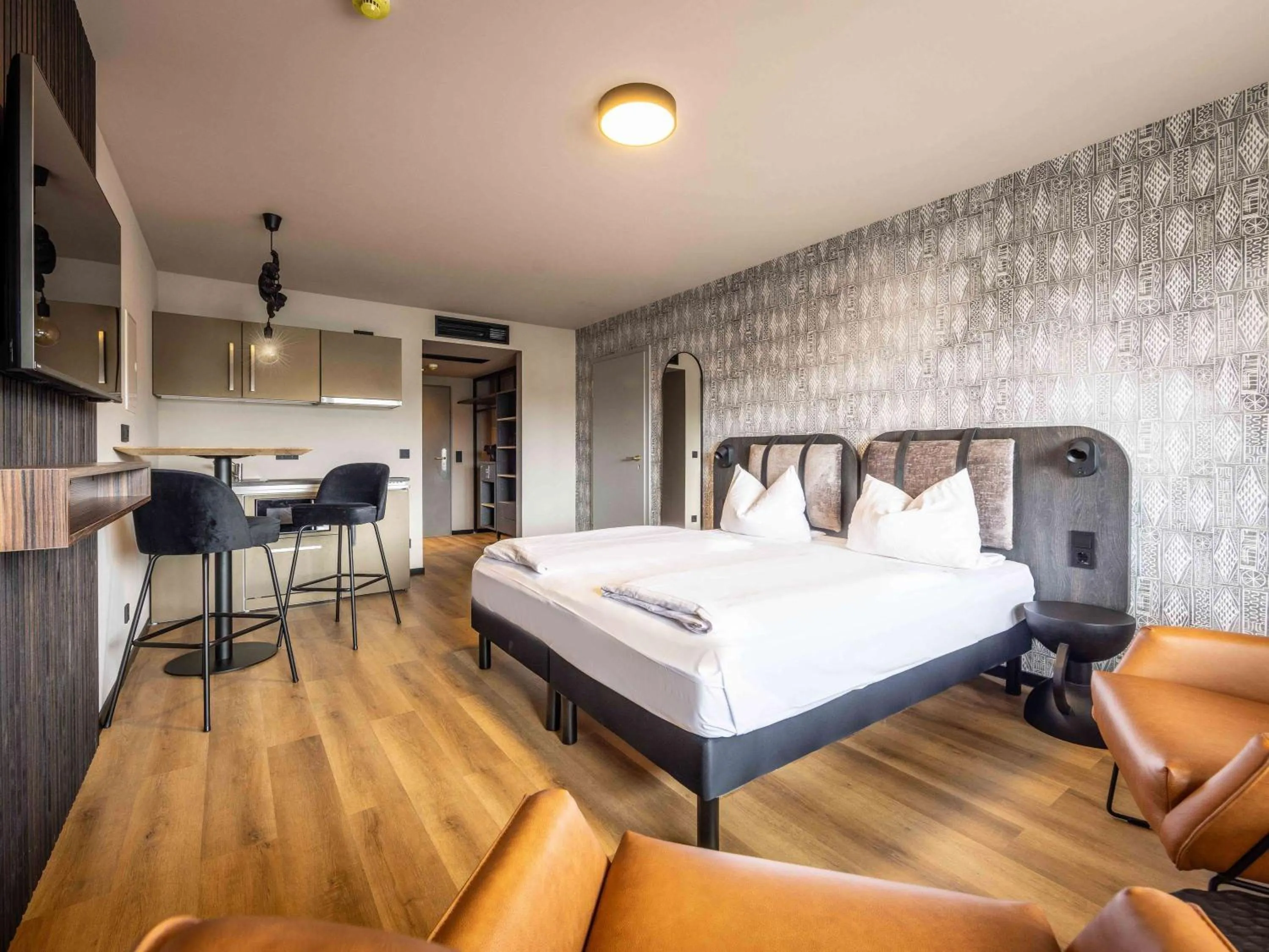 Bedroom, Bed in ibis Styles Aalen