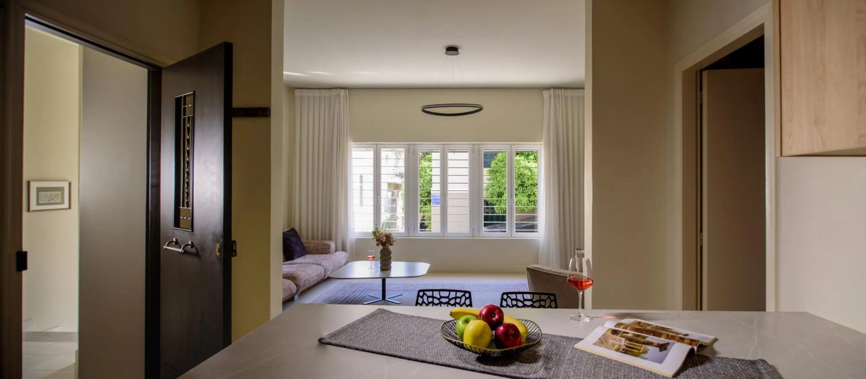 Living room, Bed in THIRAMENOUS RESIDENCE