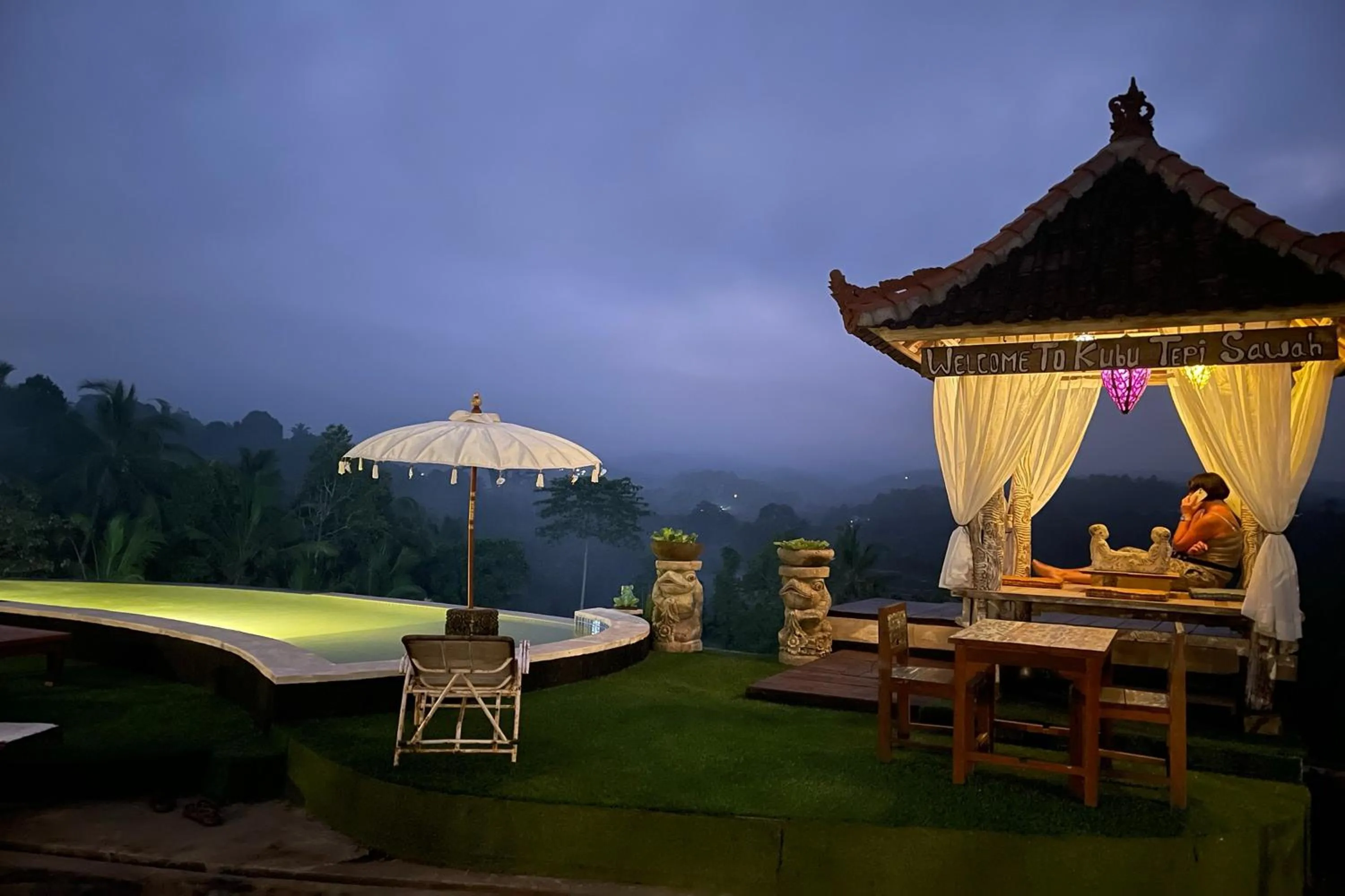 Pool view in KTS - Kubu Tepi Sawah