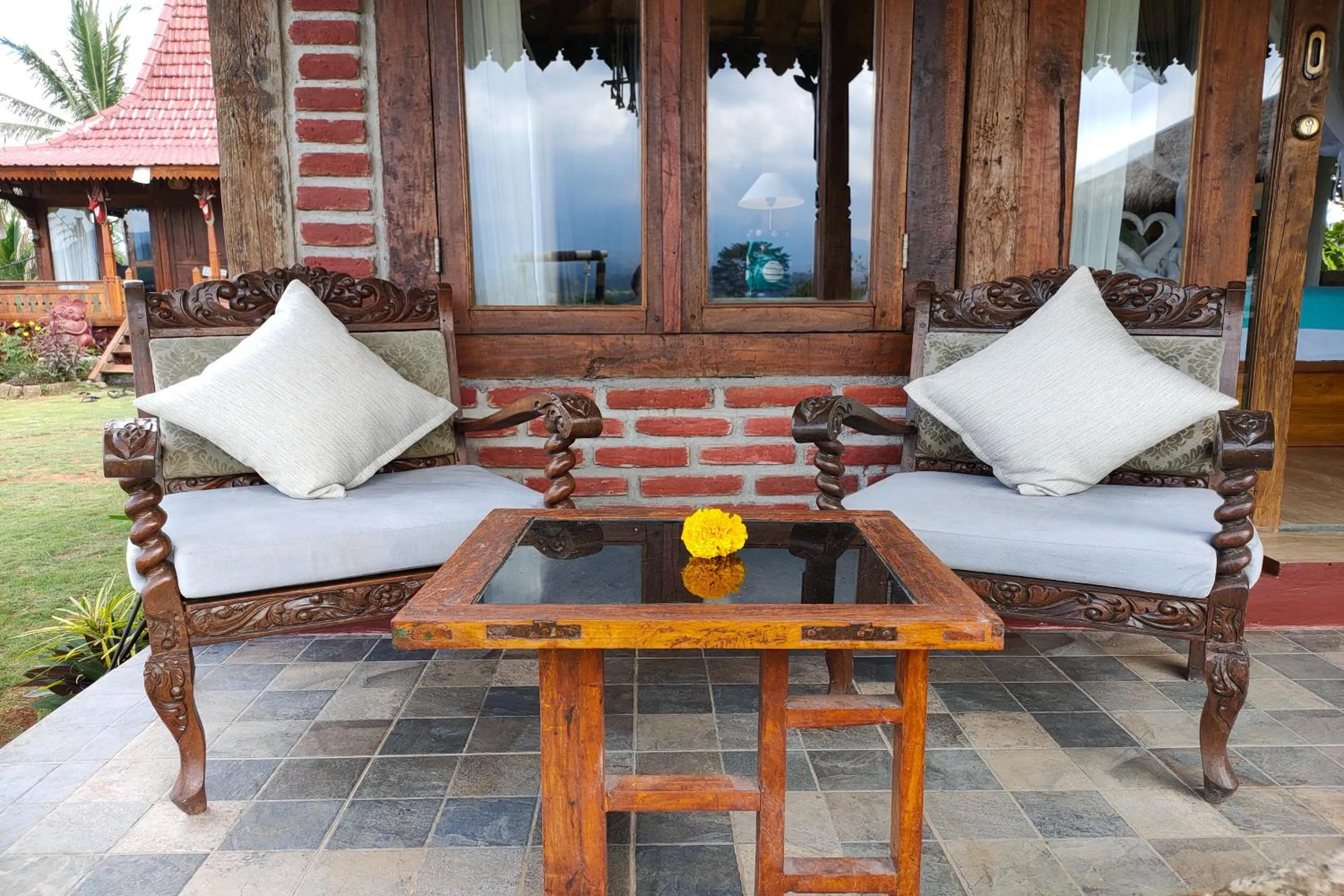 Seating area in KTS - Kubu Tepi Sawah