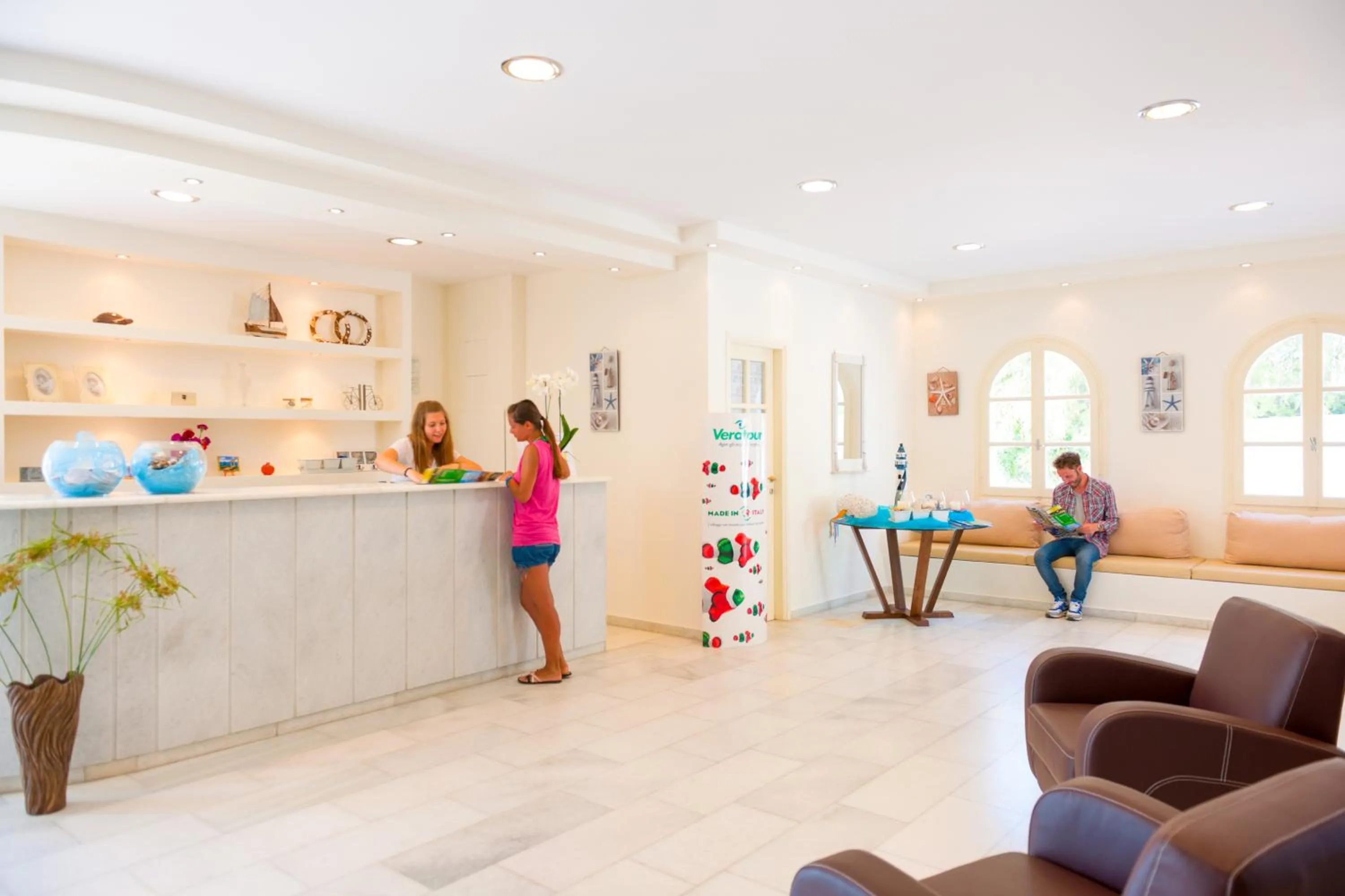 Lobby or reception in Mikri Vigla Hotel Beach Resort