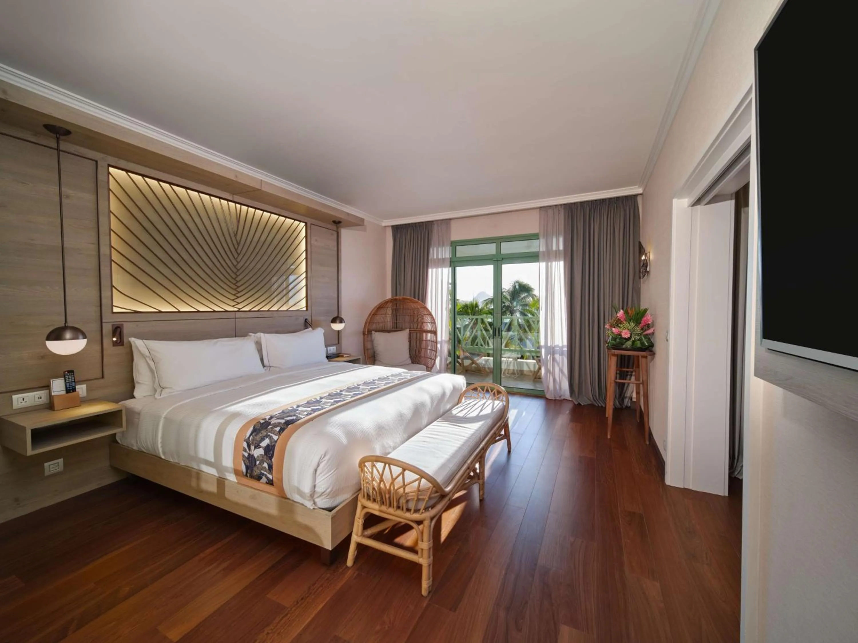 Bed in Hilton Hotel Tahiti