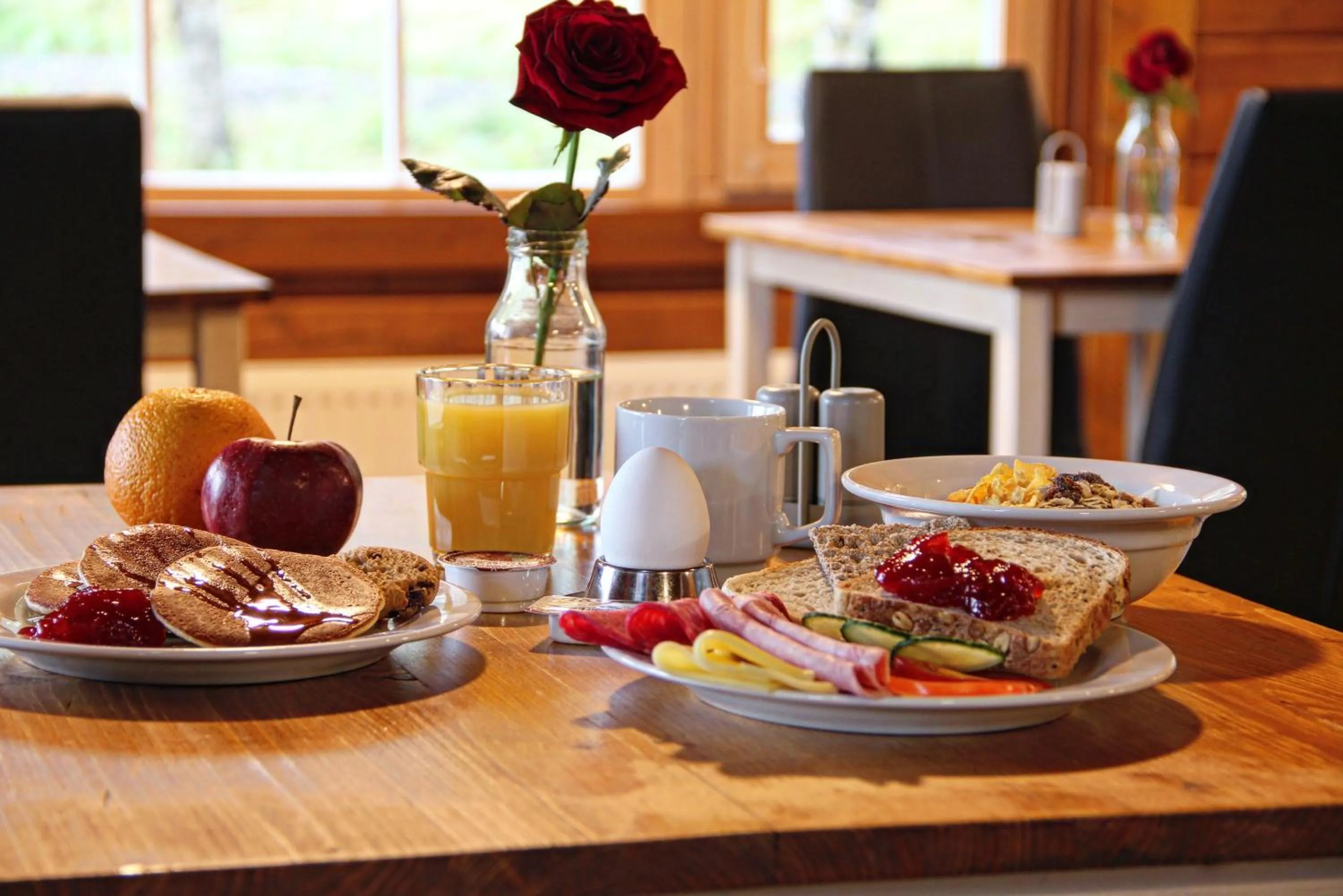 Continental breakfast in Blue Hotel Fagrilundur - On The Golden Circle