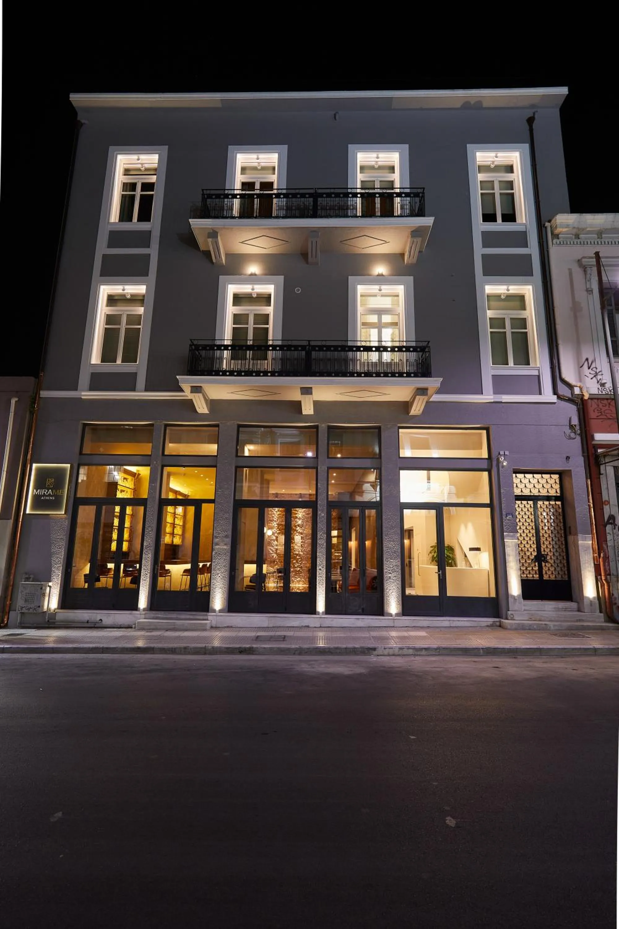 Facade/entrance in MiraMe Athens Boutique Hotel